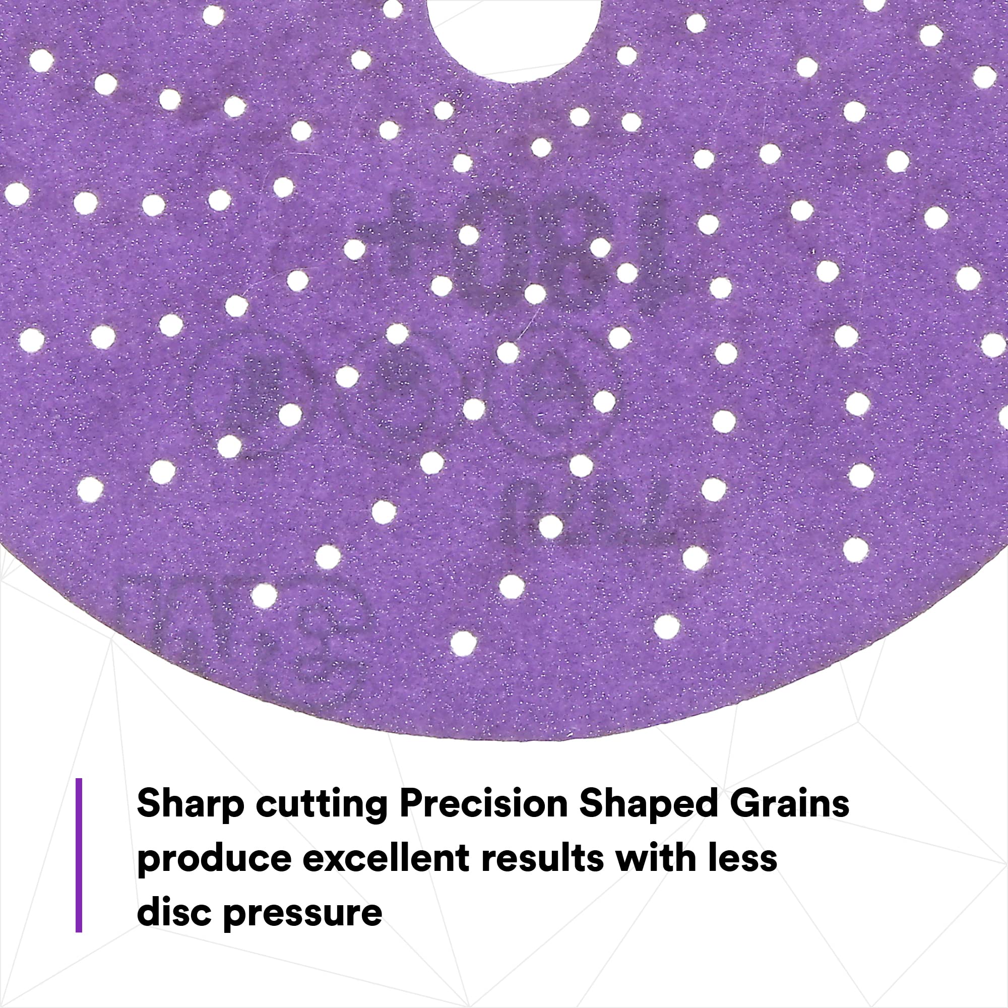 3M Cubitron II Clean Sanding Hookit Abrasive Disc 31374, 6 in, 180+ Grade, Pack of 50 Discs, Virtually Dust-Free, High Performance, Long Lasting, Multi-Hole Pattern, Feather Edging, Stock Removal