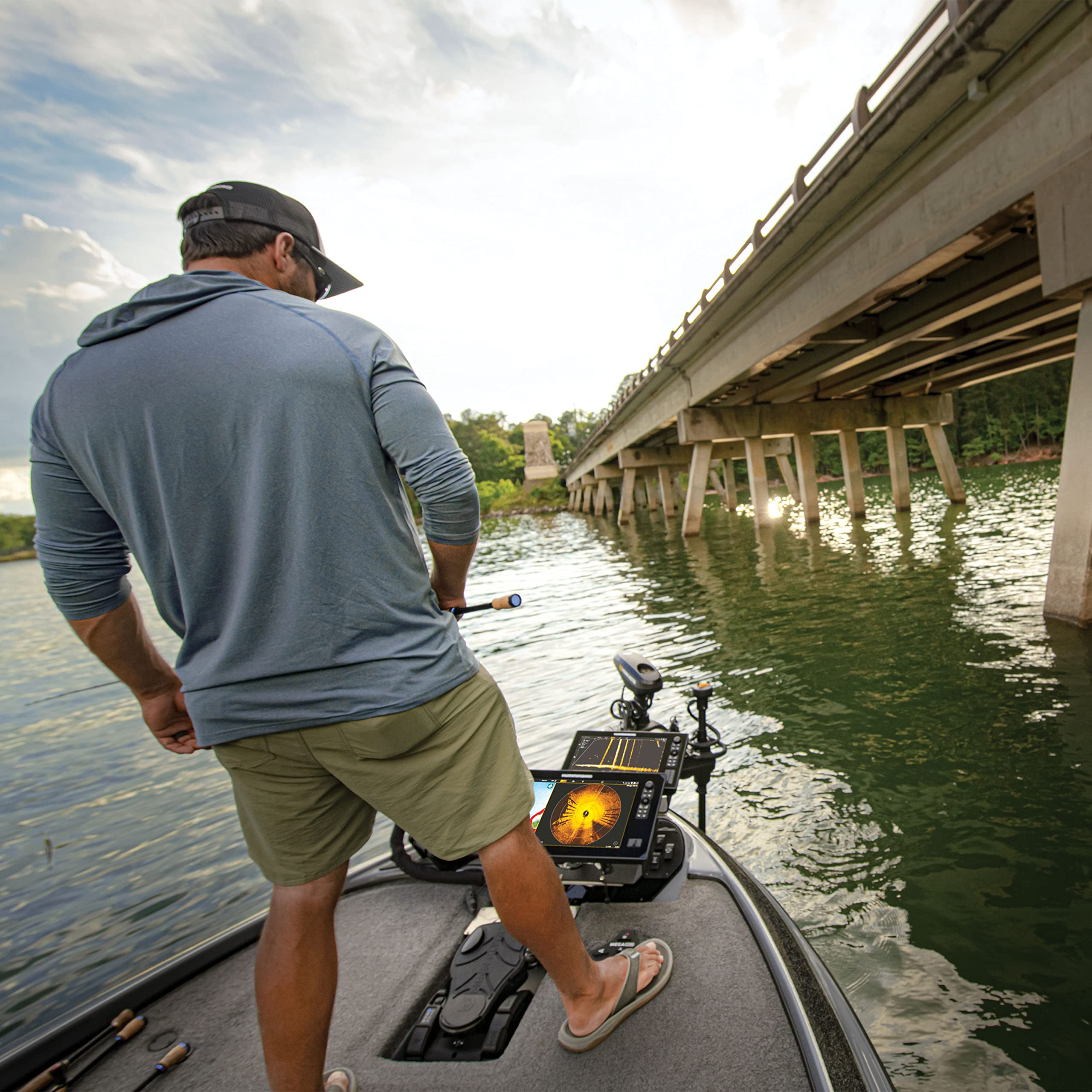 Humminbird MEGA 360 Dual Mount and MEGA Live TargetLock for Ultrex Trolling Motors