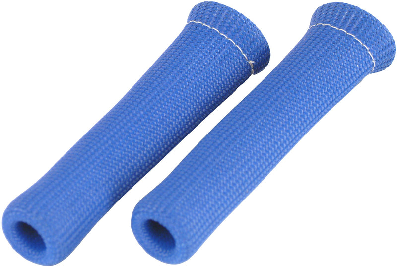 Protect-A-Boots Design Engineering Blue 6" Spark Plug Boot Protector Sleeves Pack of 2 – Heat Resistant Covers for Spark Plug Boots and Engine Wire Protection