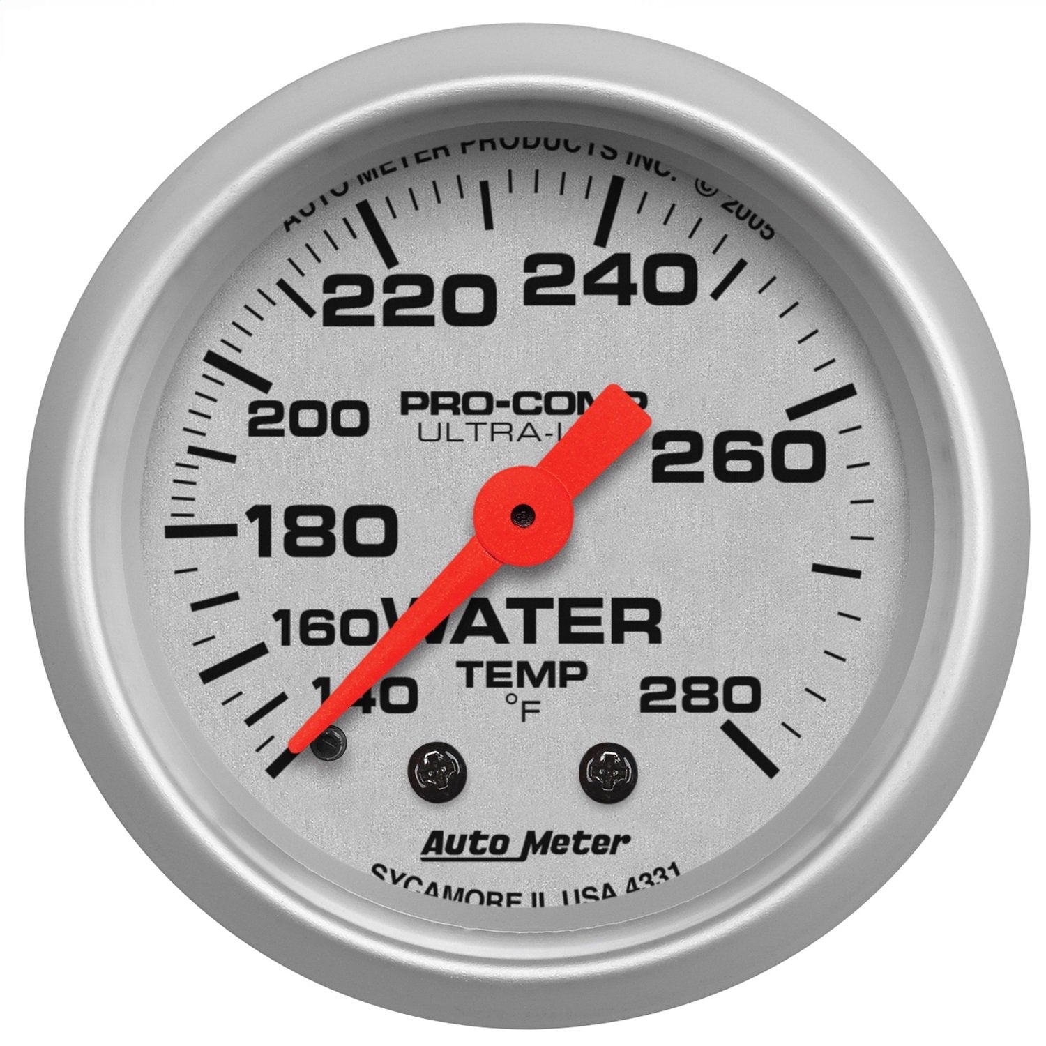 Auto Meter Ultra-Lite 4331 Mechanical Water Temperature Gauge, 2 1/16"