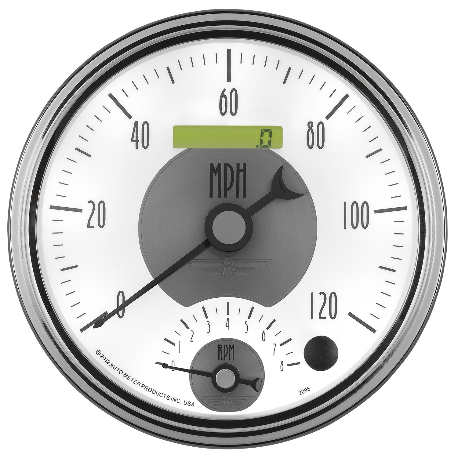Auto Meter Prestige Pearl 5" Electric Tachometer/Speedometer Combo (8K RPM/120 MPH, 127mm)