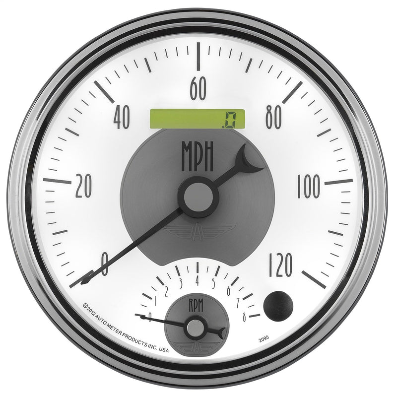 Auto Meter Prestige Pearl 5" Electric Tachometer/Speedometer Combo (8K RPM/120 MPH, 127mm)
