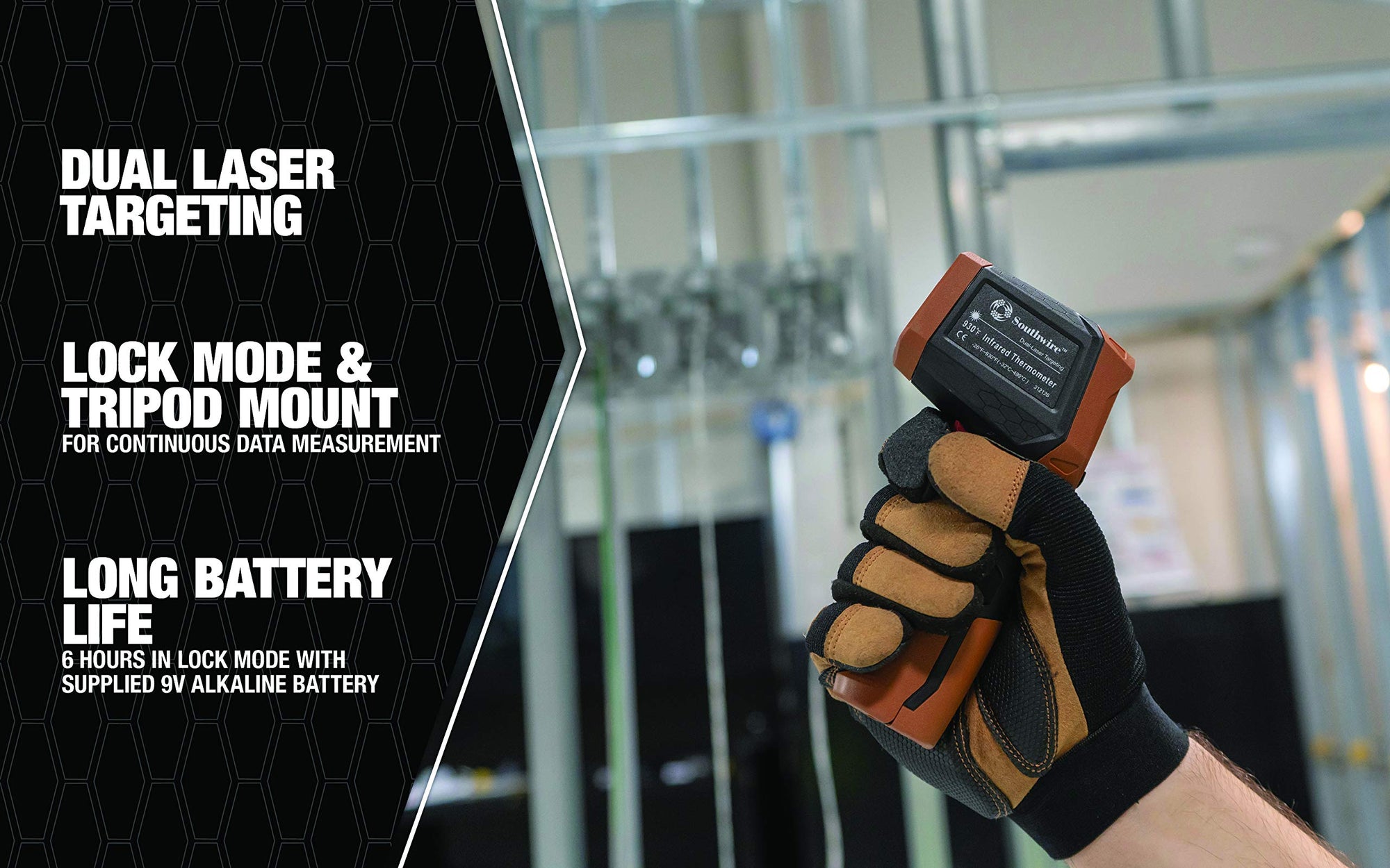 Infrared Thermometer Southwire 31212S Dual Laser Targeting 930◦F