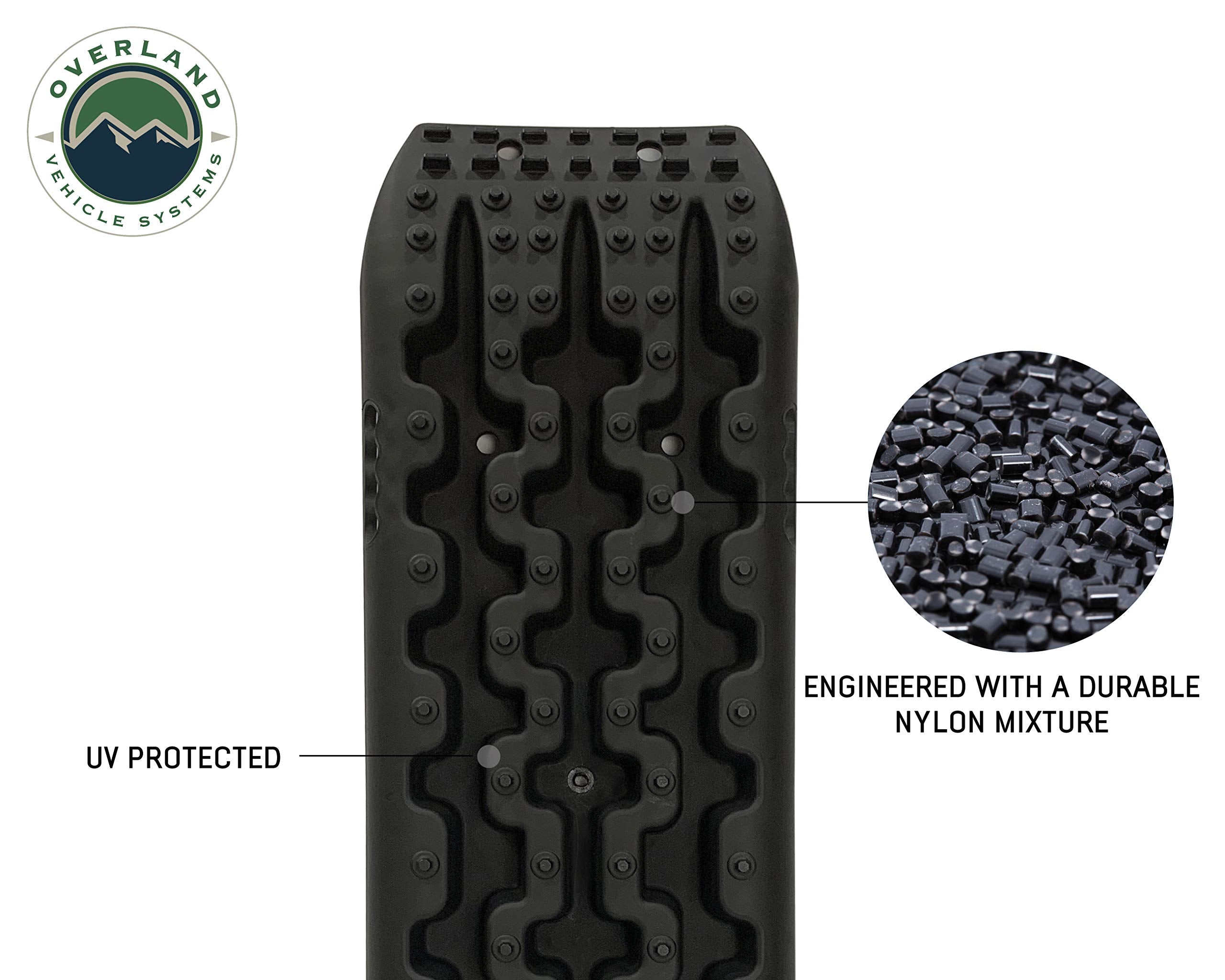 Recovery Ramp Overland Vehicle Systems with Pull Strap and Storage Bag - Gray/Black Universal - Max Load 10,000lbs - for Trucks, SUV's, Cars, and Trailers