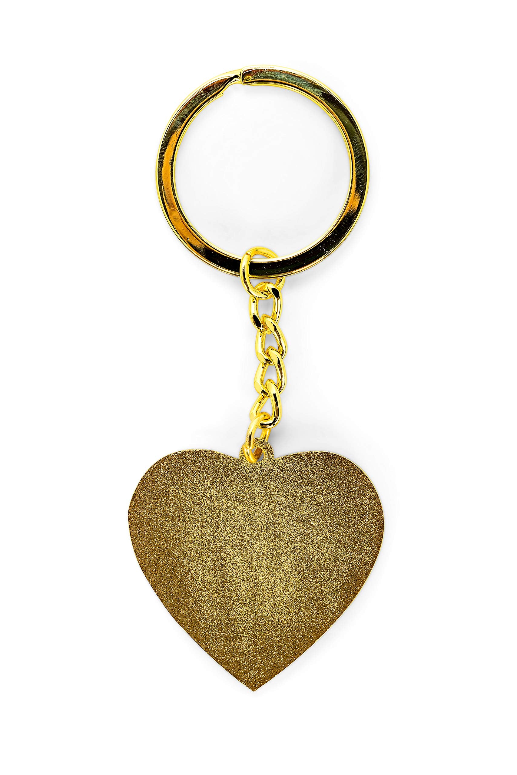RV Heart Keychain-Gold Ring for Car Fobs and Keys Camco Life is Better at The Campsite (53288)