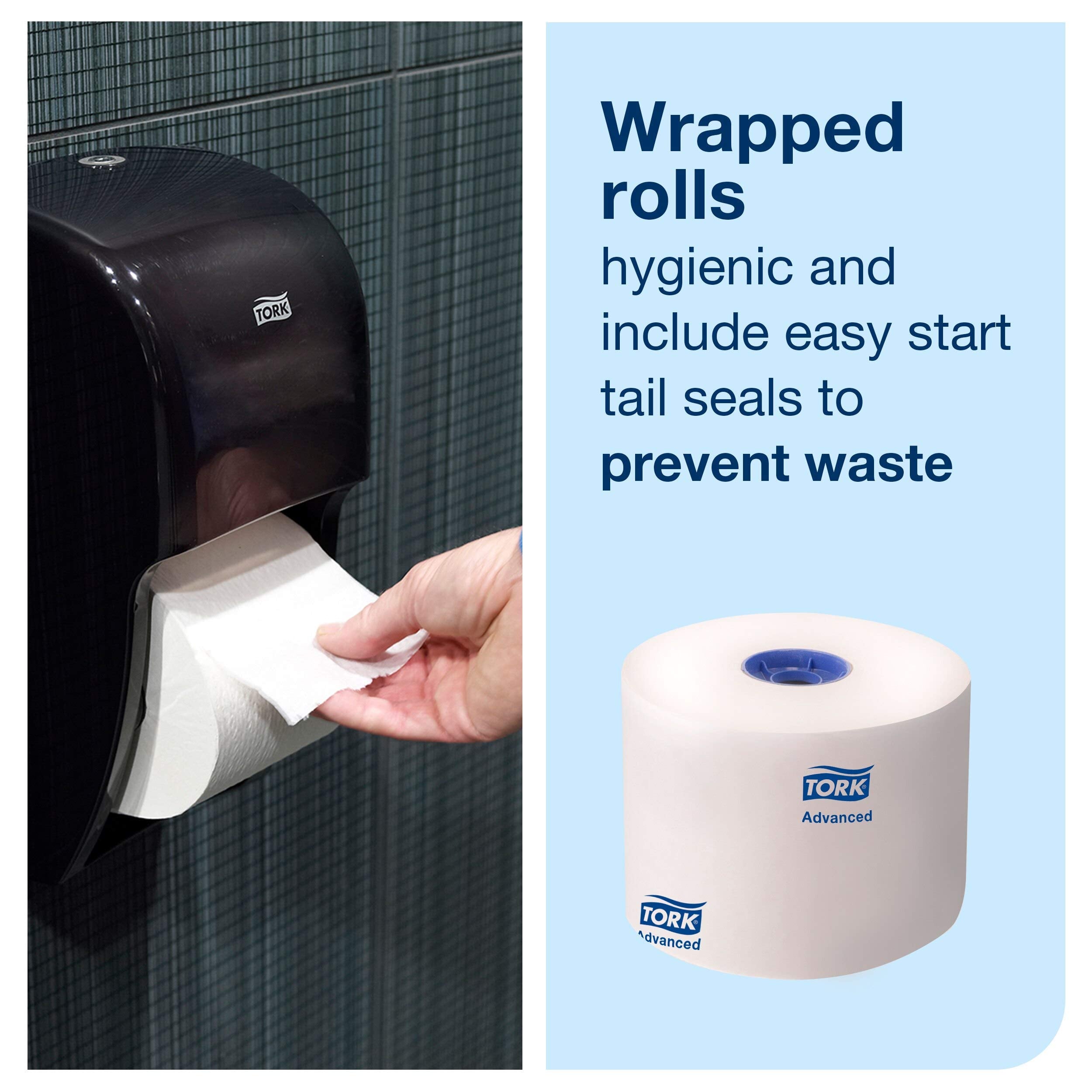 Tork Toilet Paper Roll High-Capacity White T26, Advanced, 2-Ply, 36 x 1000 sheets, 110292A