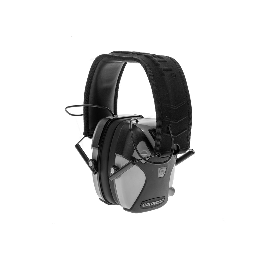Caldwell E-MAX Pro Electronic Hearing Protection Adjustable Lo Pro Earmuffs for Shooting, Hunting and Range 23-24 NRR, Grey