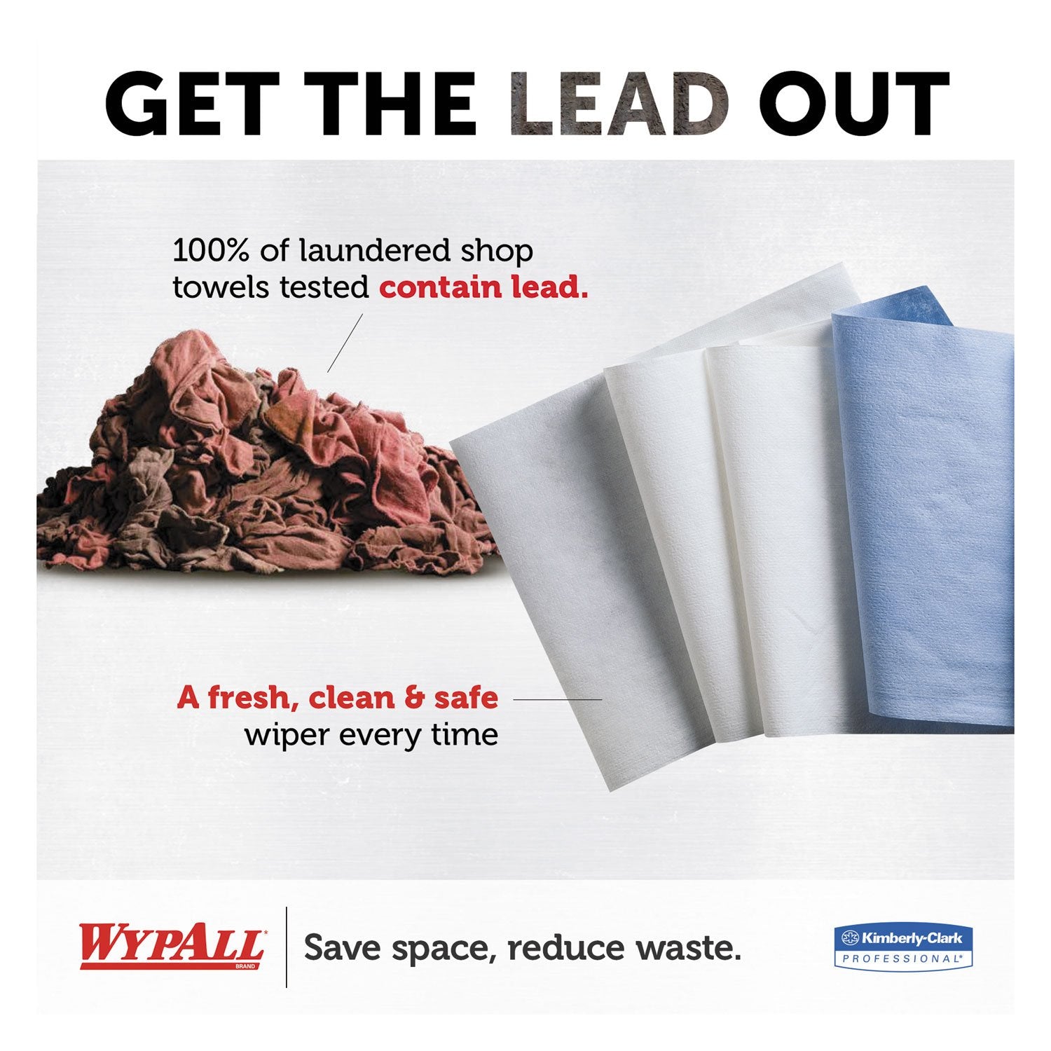 WypAll Kimberly-Clark 41041 X80 Wipers, BRAG Box, HYDROKNIT, Blue, 12 1/2 x 16 4/5, 160 Wipers/Carton