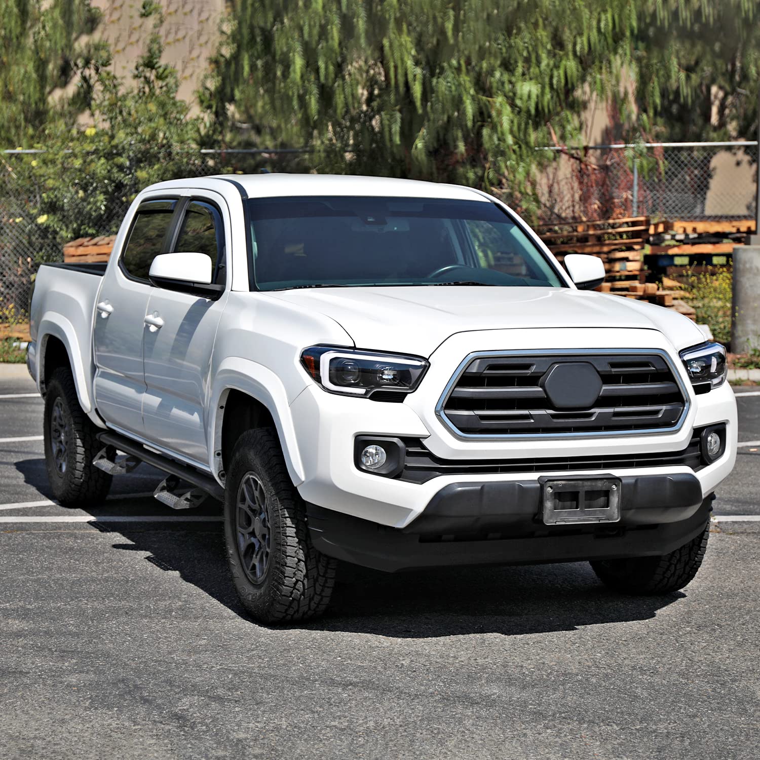 Jet Black SPEC-D TUNING Projector Headlights w/Switchback LED Tube Signal Compatible with 2016-2023 Toyota Tacoma, Left + Right Pair Headlamp Assembly