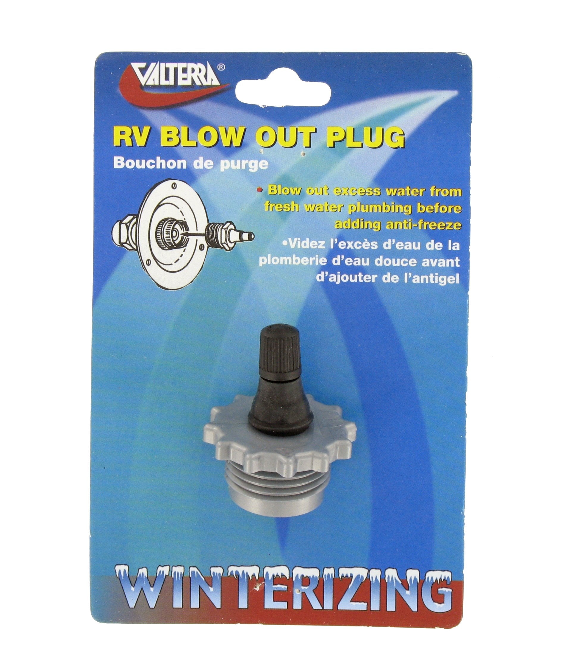 Gray Valterra P23508VP RV Blow-Out Plug with Shrader Valve