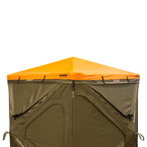 BLIND CAGE PERMANENT HUB, Blaze Orange Safety Cap, for Use with R30 Permanent Hub Blind, Safety During Hunting, Attaches Quickly and Easily, Blaze Orange, CBA700