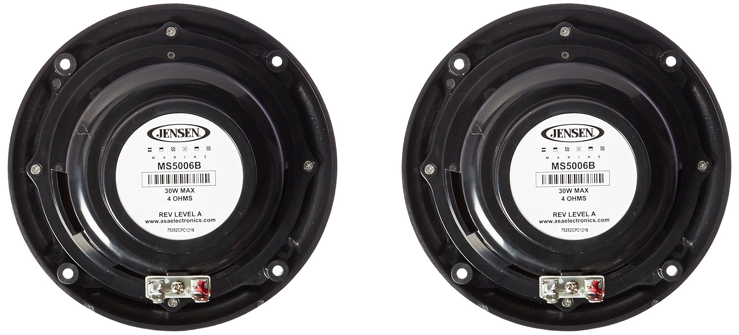 5.25" Jensen MS5006BR Black Dual Cone Waterproof Speakers