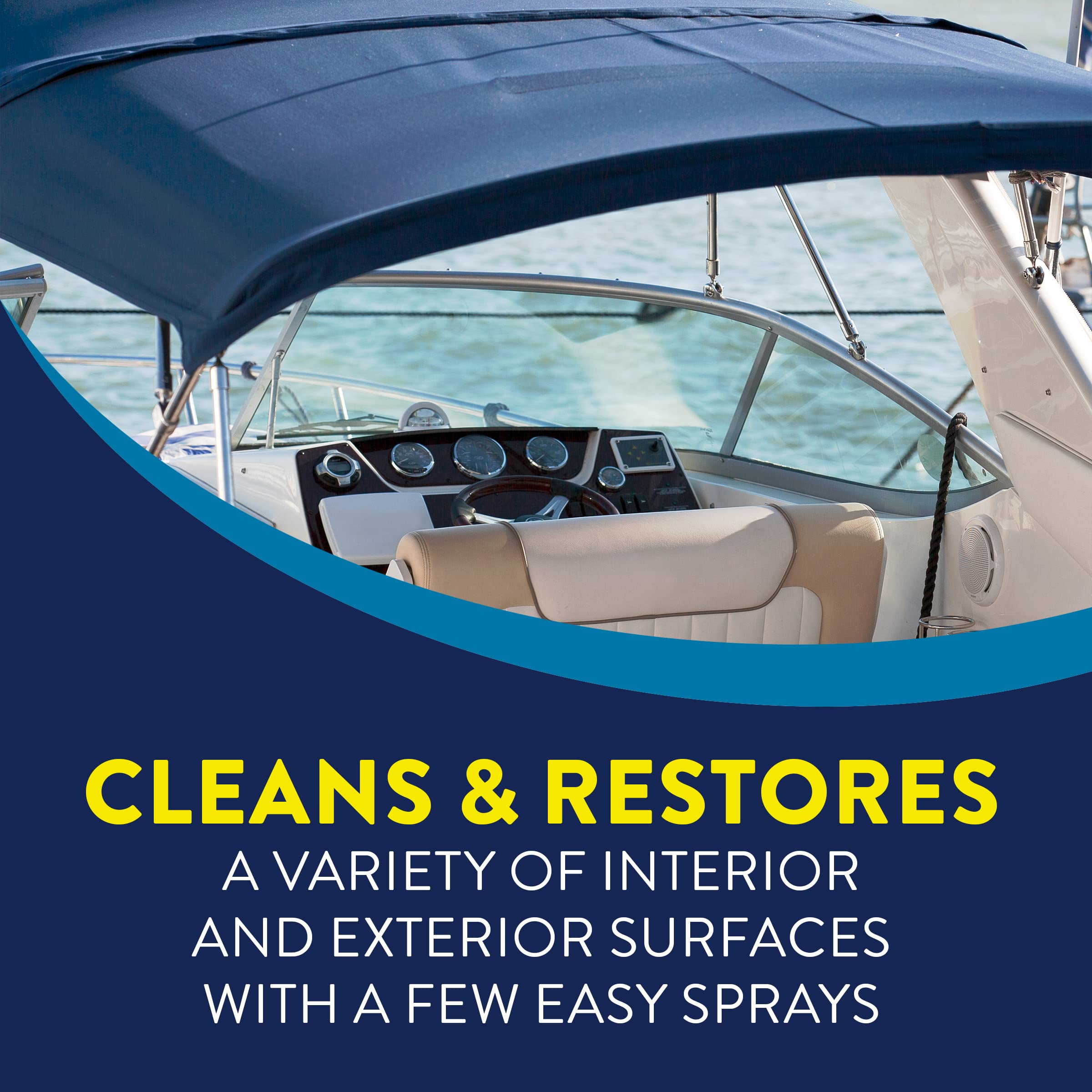 Vinyl Cleaner and Restorer Un-Duz-It, Multi-Surface Cleaner for Boats, RV, Auto and Outdoor Furniture, 32 Fl Oz Spray Bottle