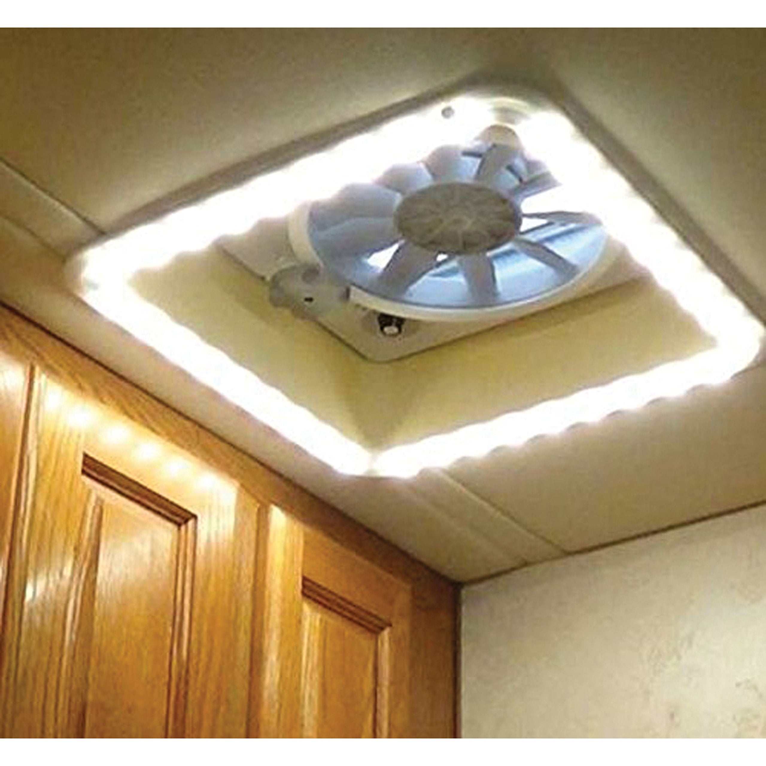 HENG'S INDUSTRIES LED Universal Vent Trim Kit | Warm Lens Ring Diffuser & Cool White Light | 720 Lumen | RVs, Campers, Travel Trailers | HG-LR-W-CW-AFT