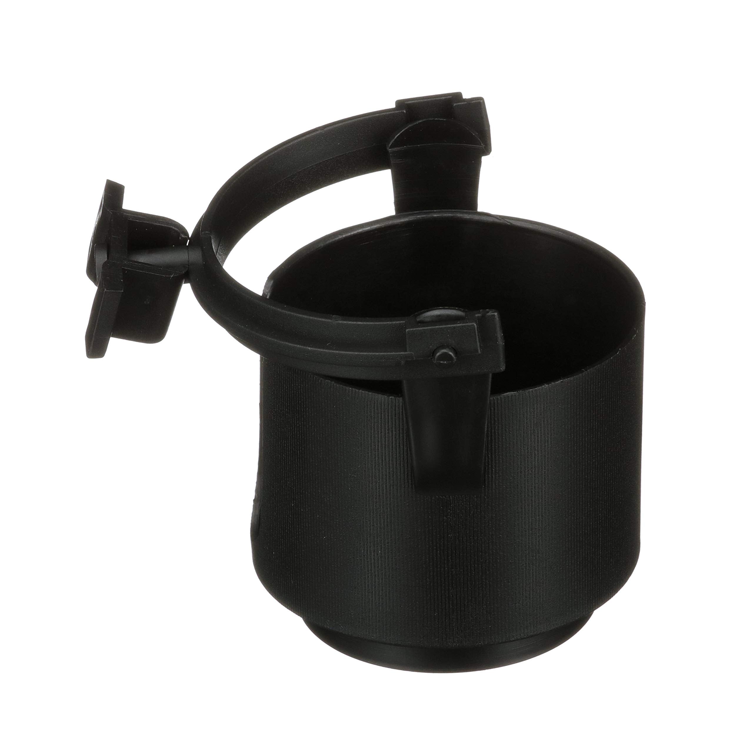 Molded Plastic Gimballed Drink Holder Attwood 11635-4 — Self-Leveling, Mug Handle Slot, Plastic, 4 in. H x 4 3/8-In. W, Black