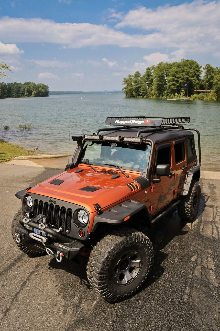 Performance Vented Hood | Rugged Ridge | 17759.01 | Fits 2007-2018 Jeep Wrangler JK