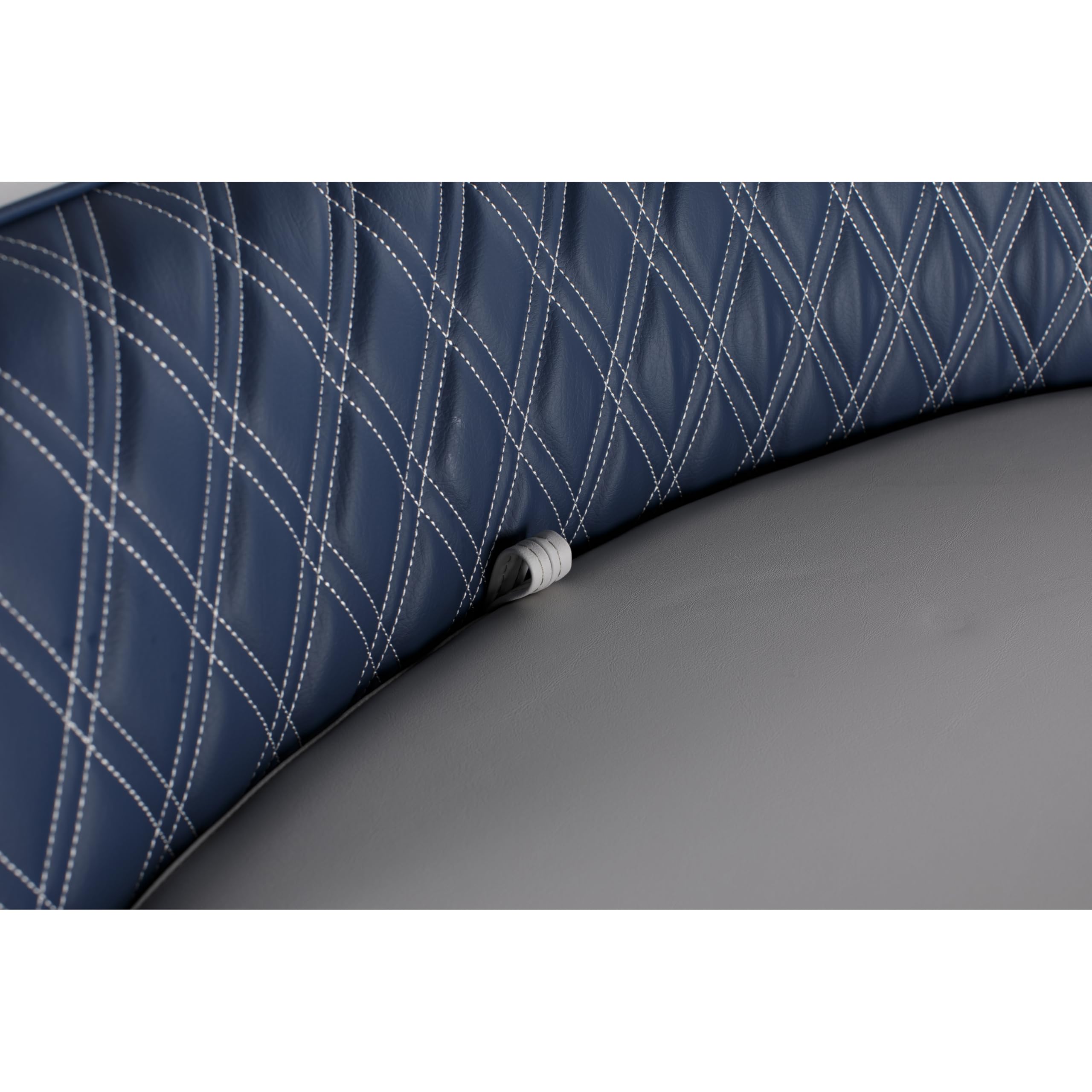 Lippert 36" Radius Corner Pontoon Seat Sunset Collection, Contoured Foam Cushioning, Durable Marine-Grade Vinyl, Built-In Dry Storage, Poly Frame, 49"L x 28"W x 30"H - 2024021322