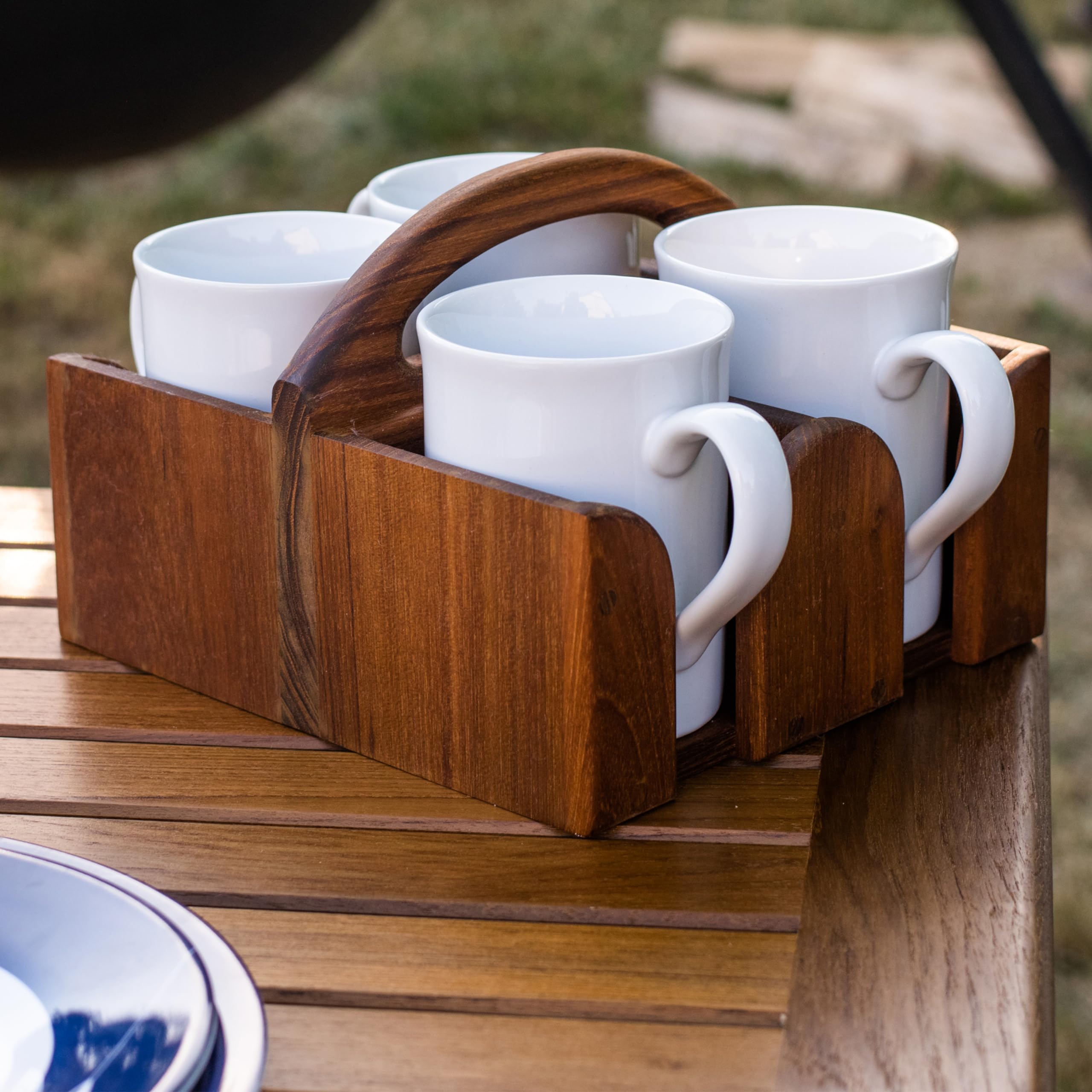 Teak 3 Mug Holder Whitecap 63410