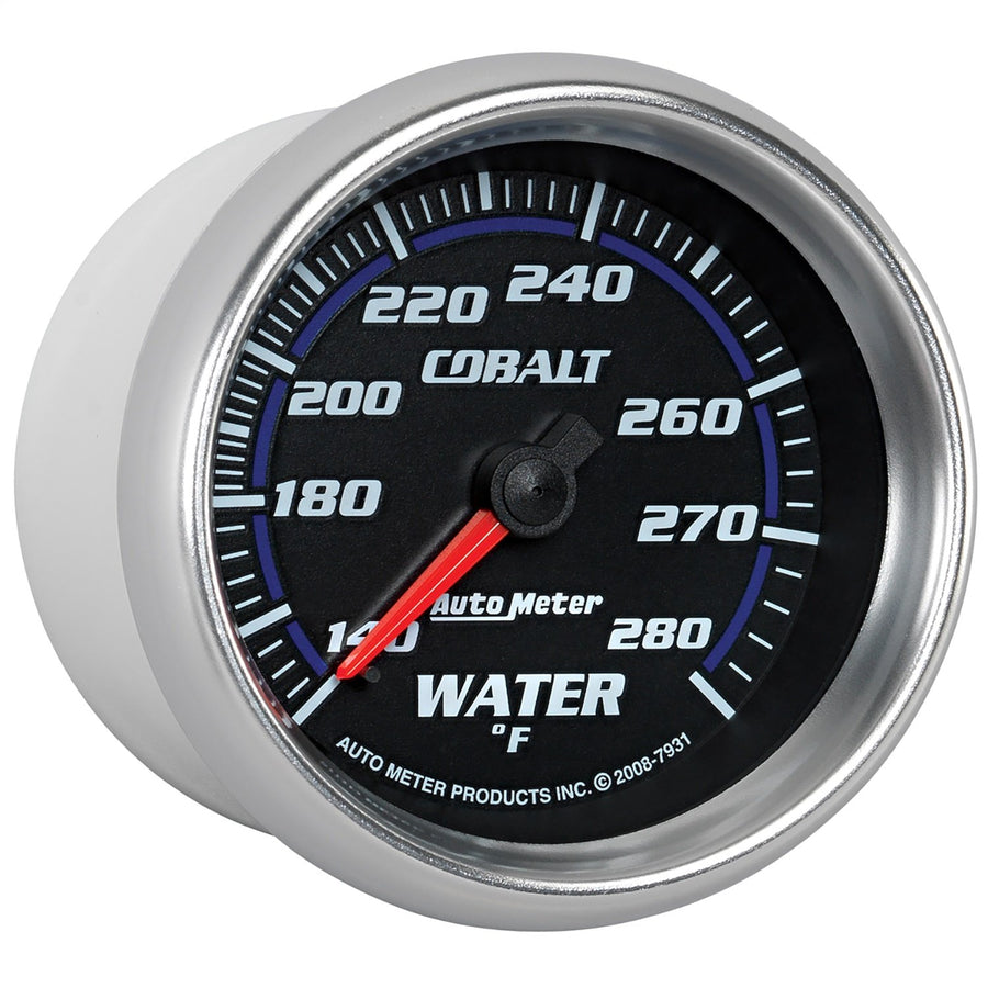 Auto Meter Cobalt 2-5/8" 140-280 Degree F Mechanical Water Temperature Gauge 7931