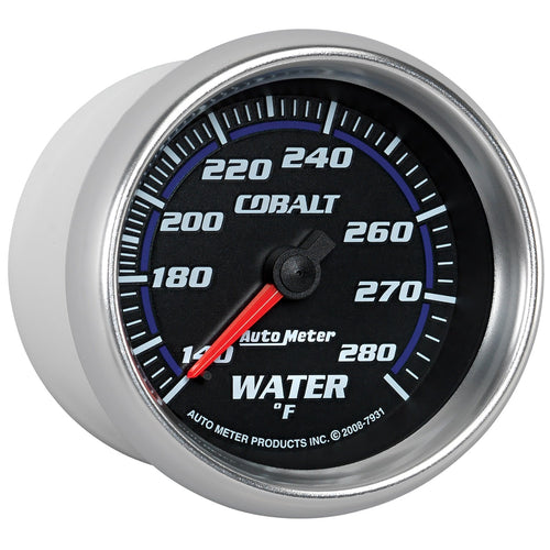 Auto Meter Cobalt 2-5/8" 140-280 Degree F Mechanical Water Temperature Gauge 7931