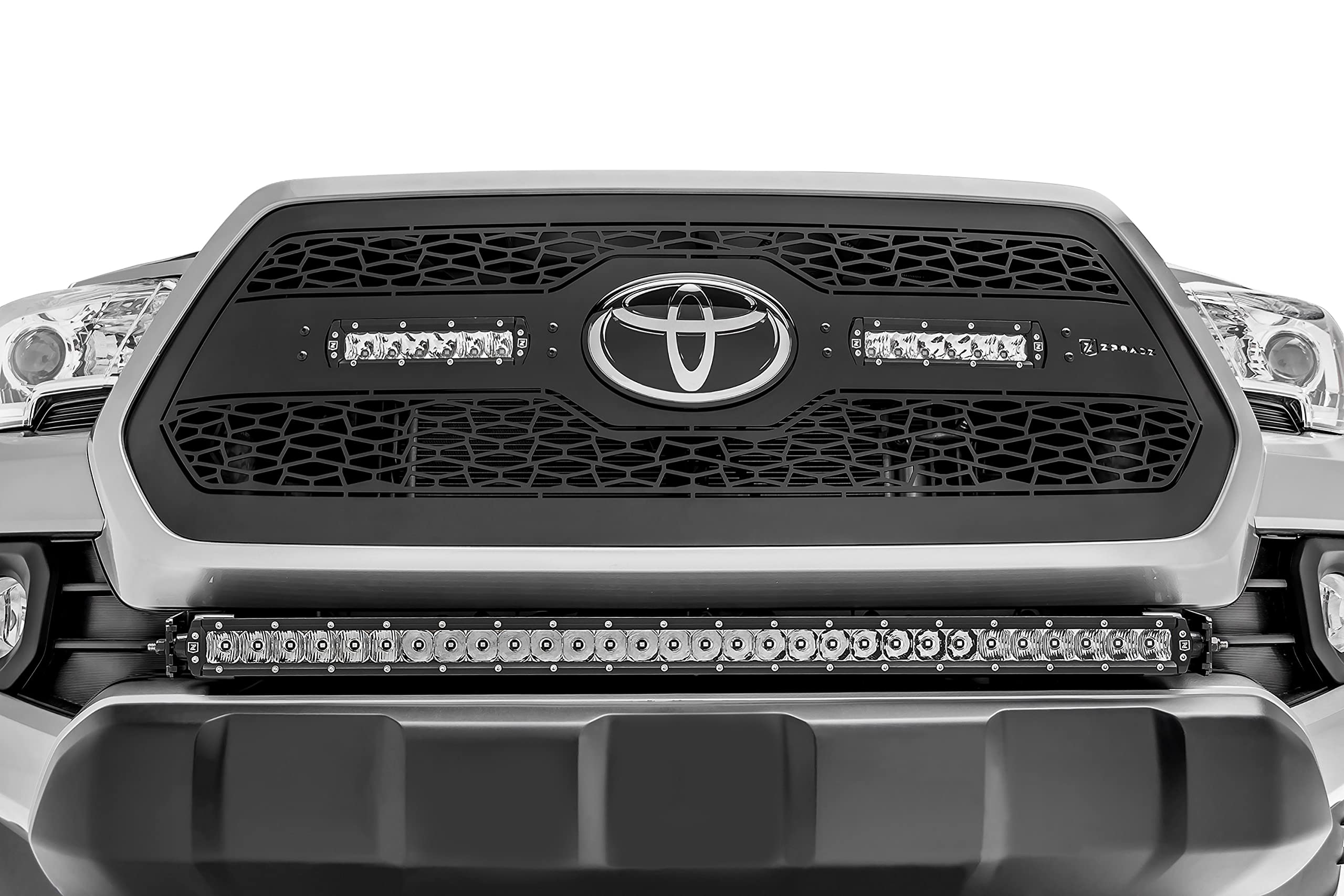 ZROADZ 2018-2022 Toyota Tacoma Center Front Bumper LED Kit, Including (1) 30 Inch LED Straight Single Row Slim Light Bar - Z329511-KIT-S