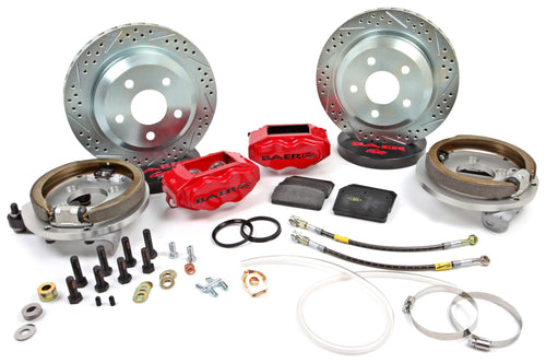 BAER BRAKES Brake System 4302308R-BKCZ (12" Rear SS4 with Park Brake Red 64-72 GM A Body 10 or 12 Bolt C Clip Rear End Only), 1 Pack