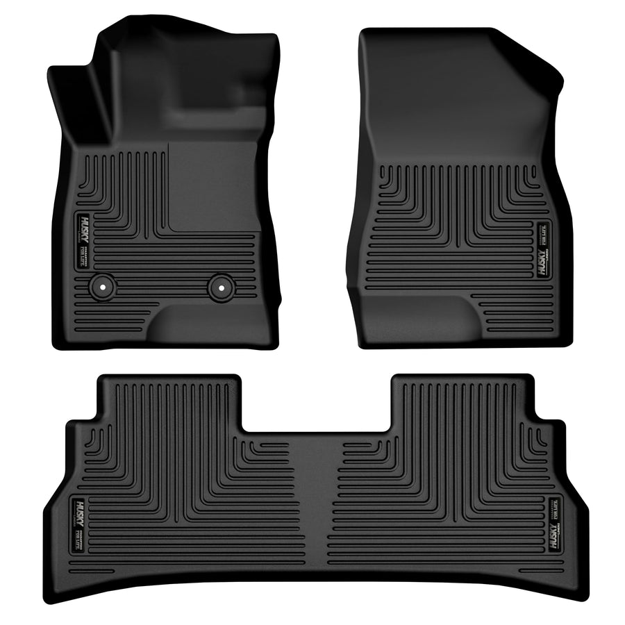 Husky Liners Floor Mats Weatherbeater | Fits 2024-2026 Buick Envista & 2024-2026 Chevrolet Trax | Front & 2nd Row, 3-pc Black - 99261