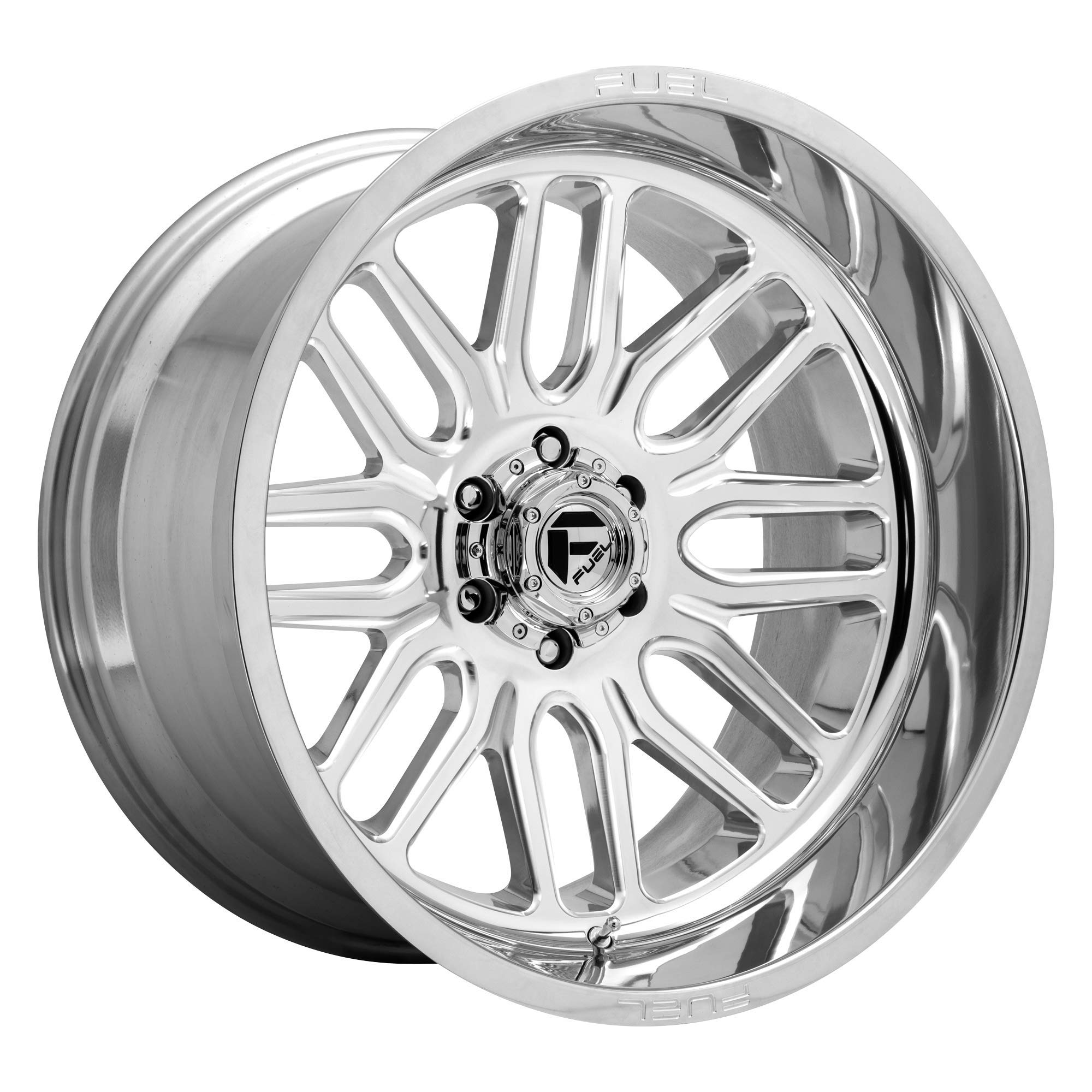 1PC Fuel D721 IGNITE Custom Wheel - 20x10, -19 Offset, 8x180 Bolt Pattern, 124.3mm Hub - Polished with Milled Accents Rim