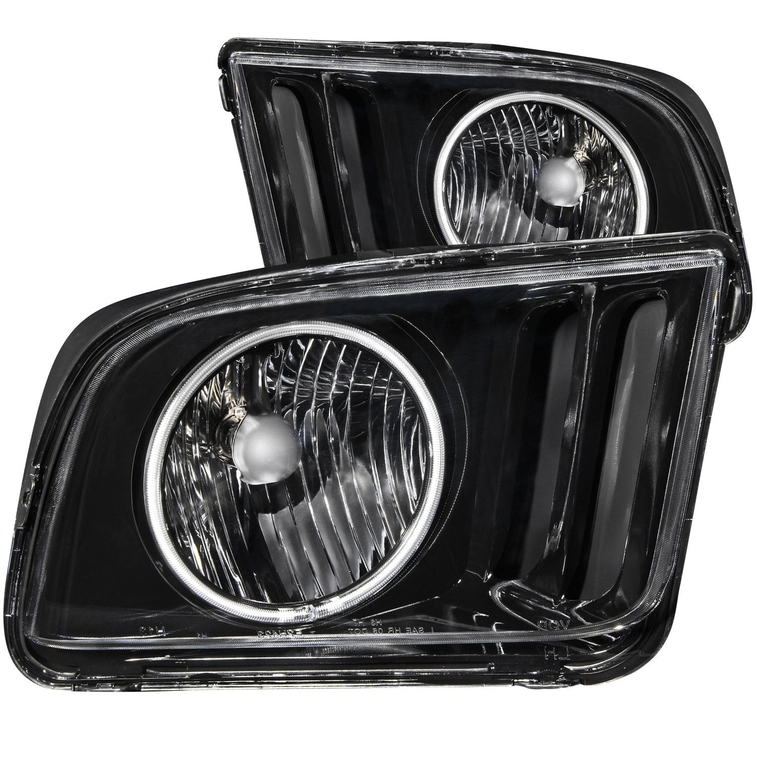 Ford Mustang Anzo USA 121033 Black With Halo Ccfl Headlight Assembly - (Sold in Pairs)