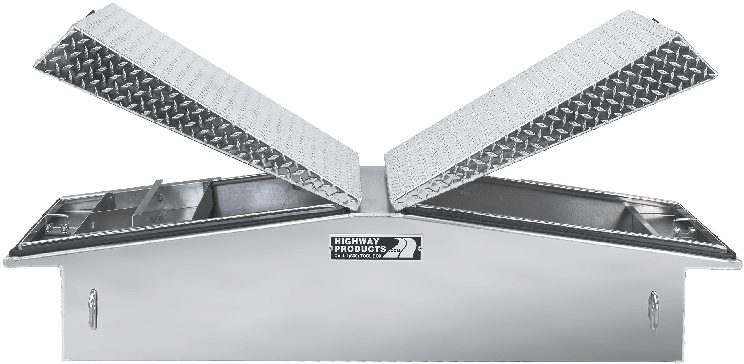 Dual Lid Gull Wing Crossover Tool Box with Bright Highway Products 3430-002