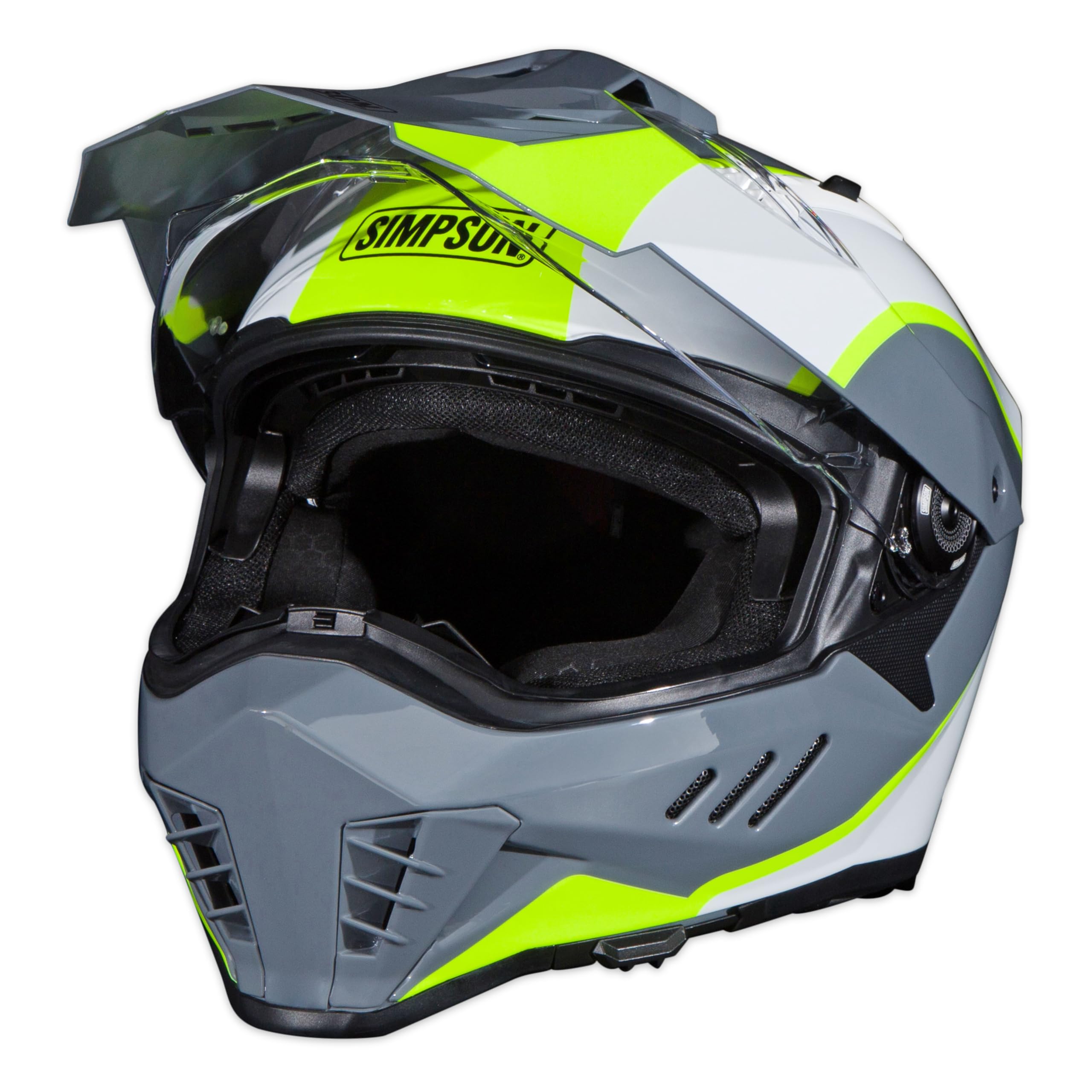 Simpson Bandit Xcursion Motorcycle Helmet - BC Yellow - 2XL | Off Road Dirt Bike UTV Motocross ATV | Full Face | Removable Peak | Clear Pinlock Anti-Fog Visor Shield | DOT ECE Certified (XBBGWY2X)