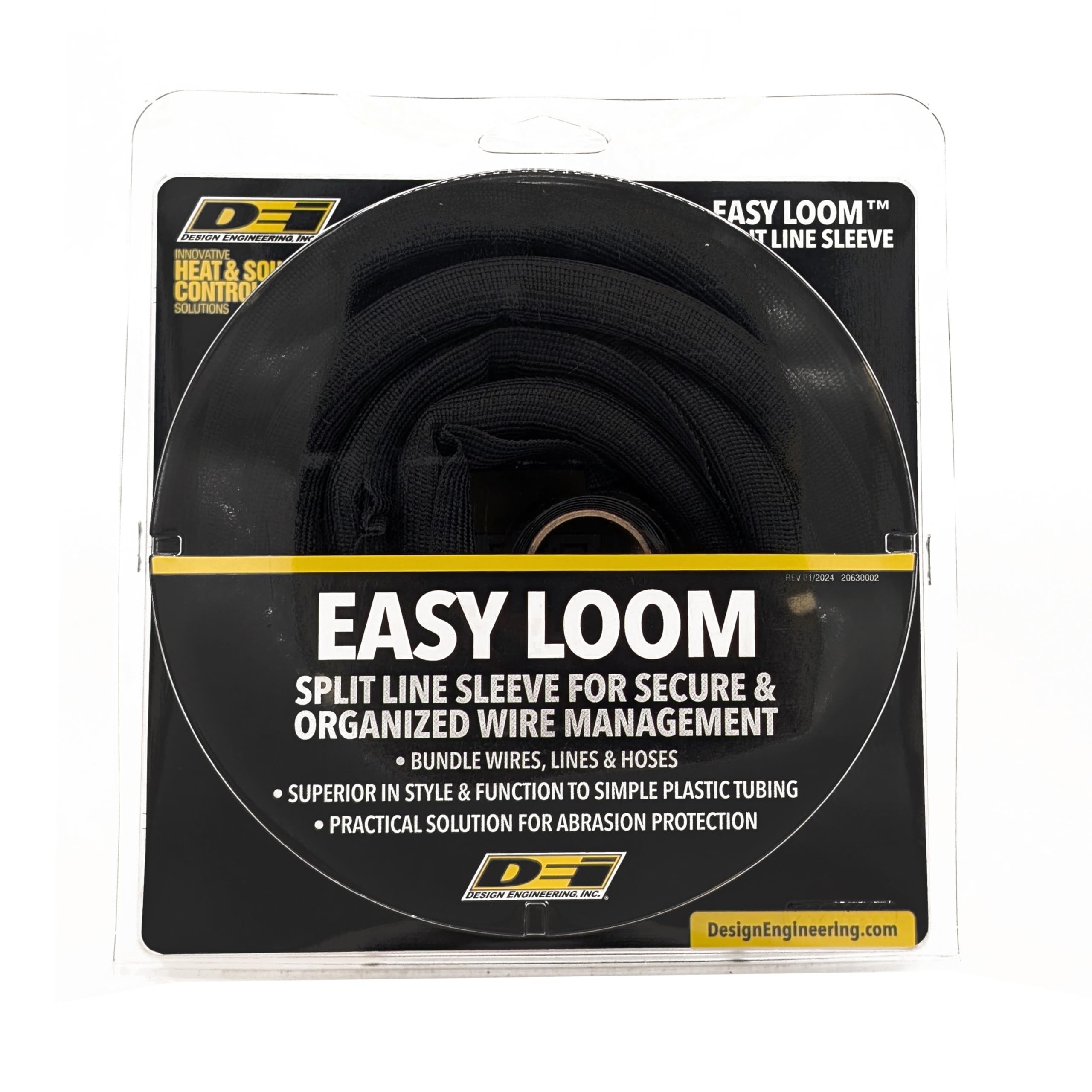 Easy Loom Design Engineering 010654 5/8" (16mm) x 12' Split Sleeve Wire and Hose Protection