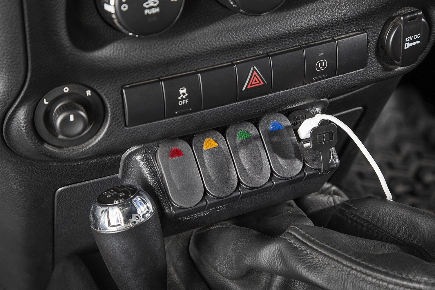 Switch Panel Kit, Lower | Rugged Ridge | 17235.84 | Fits 2011-2018 Jeep Wrangler JK/JKU