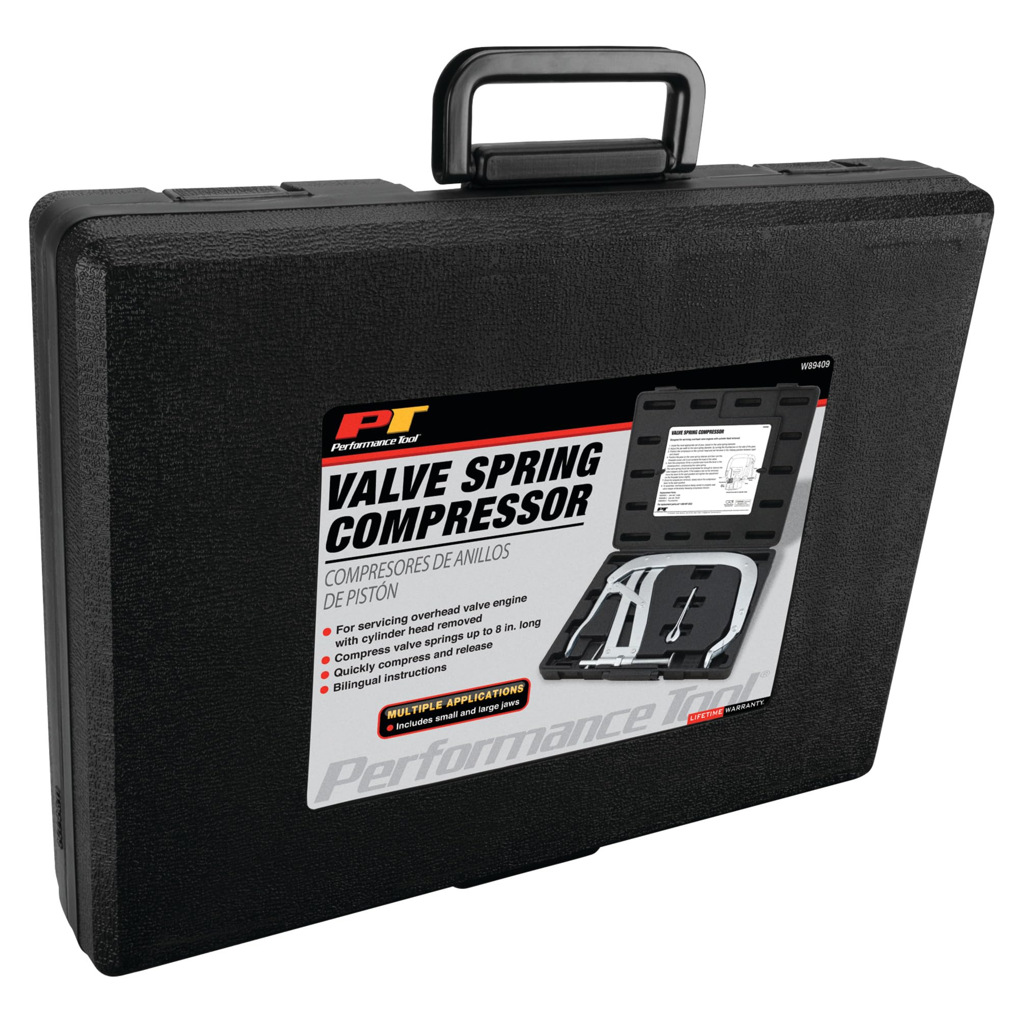 Heavy Duty Performance Tool W89409 Valve Spring Compressor, Jaws Small and Large Included