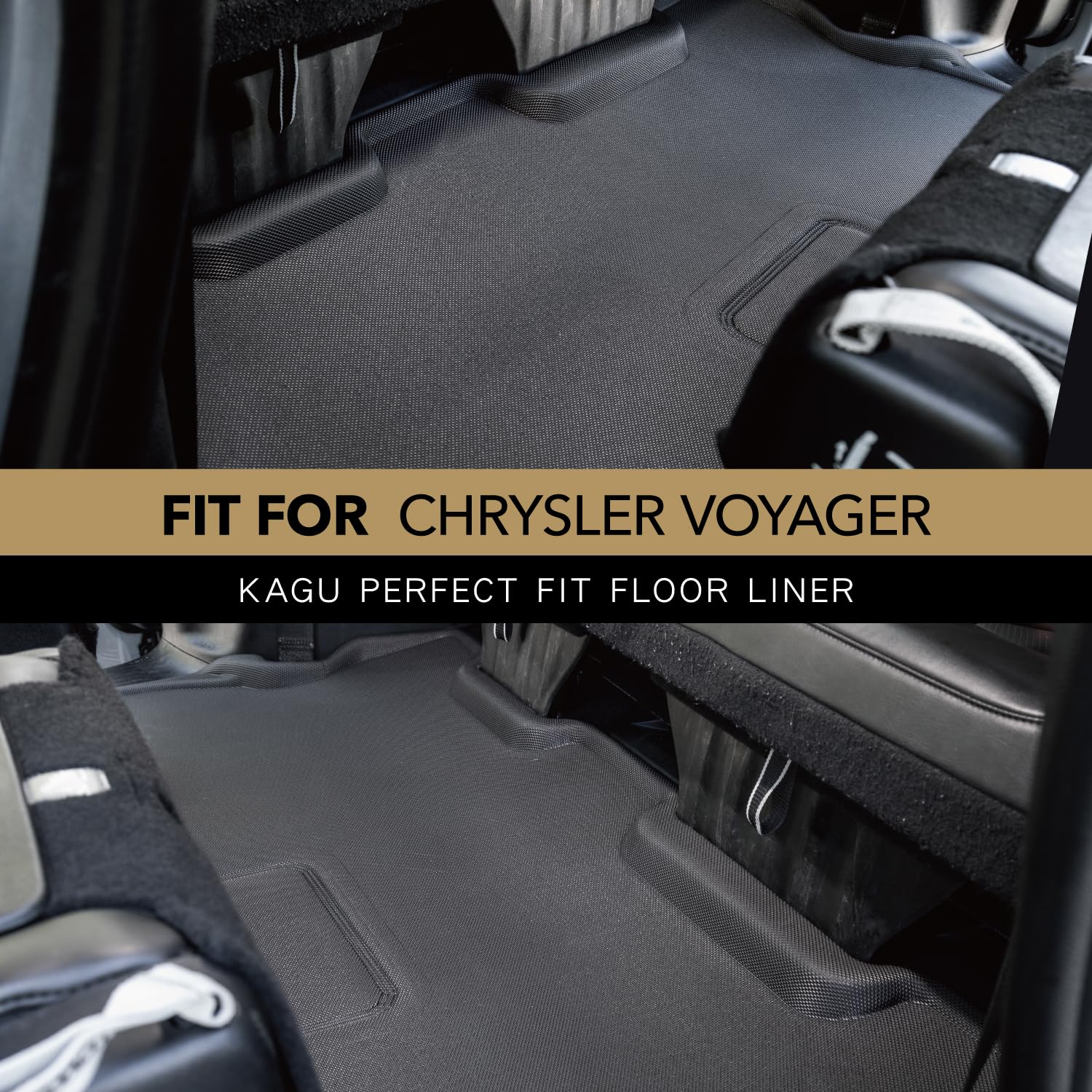 3D MAXpider Kagu Custom Fit Floor Mat (Black) Compatible with Chrysler Pacifica 2017-2026 / Voyager 2020-2026 - Third Row