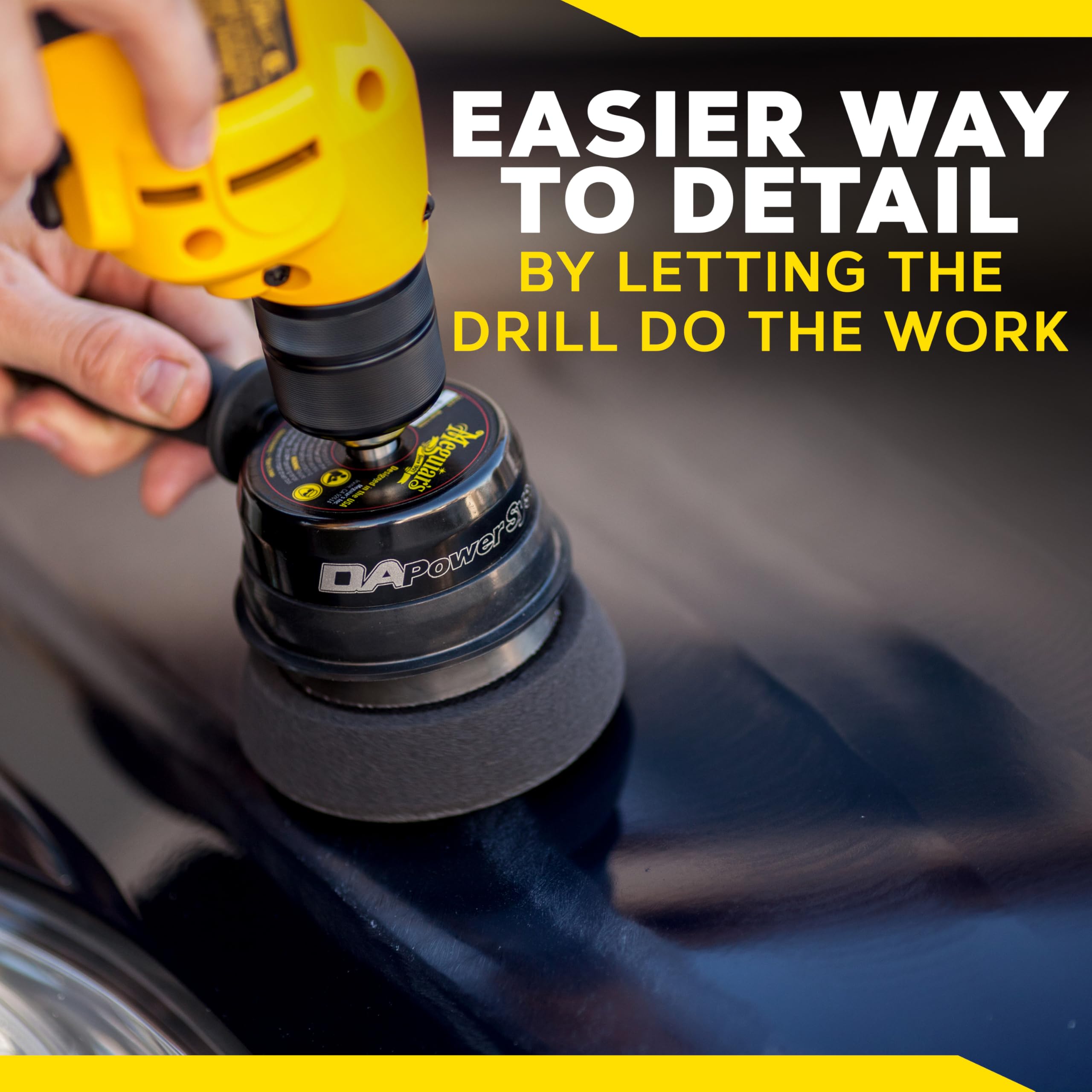 Meguiar's Dual Action Power System Tool G3500, Boost Your Auto Care Arsenal with This Car Detailing Tool, Apply Product and Remove Imperfections, Conveniently Attaches to Most Standard Drills