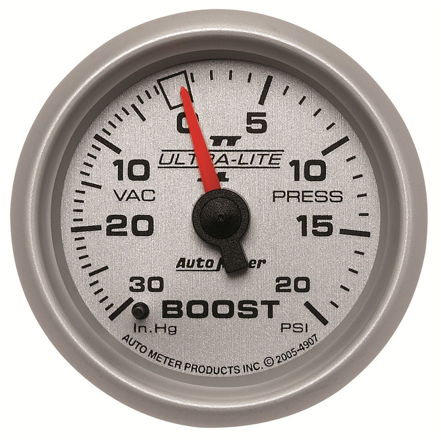 Auto Meter 2-1/16" Ultra-Lite II 30 in. Hg/20 PSI Mechanical Vacuum/Boost Gauge