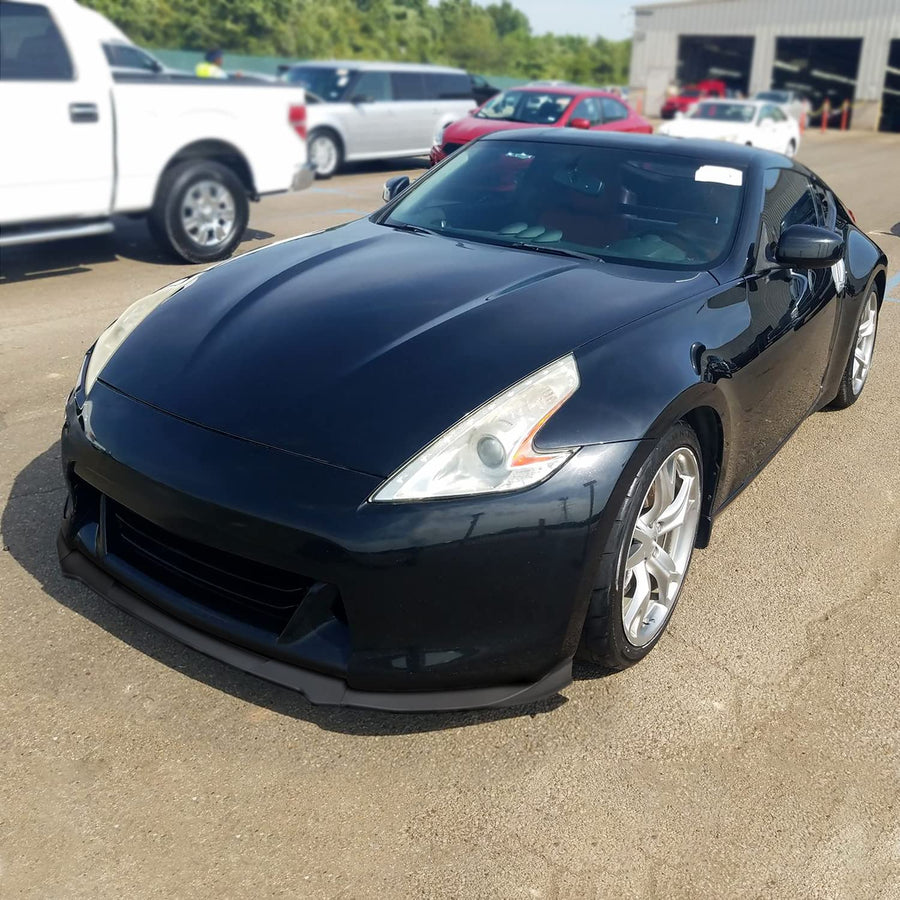 Matte Black Spec-D Tuning Front Bumper Lip Spoiler Splitter Body Kit 3PC Compatible with Nissan 370Z 2009-2012