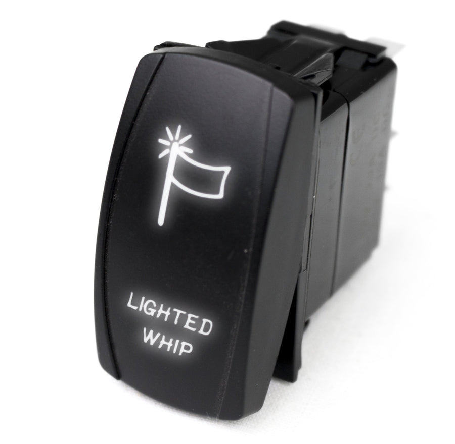 RACESPORT Race Sport Lighting RSLJ61W LED Rocker Switch w/White LED Radiance (Lighted WHIP)