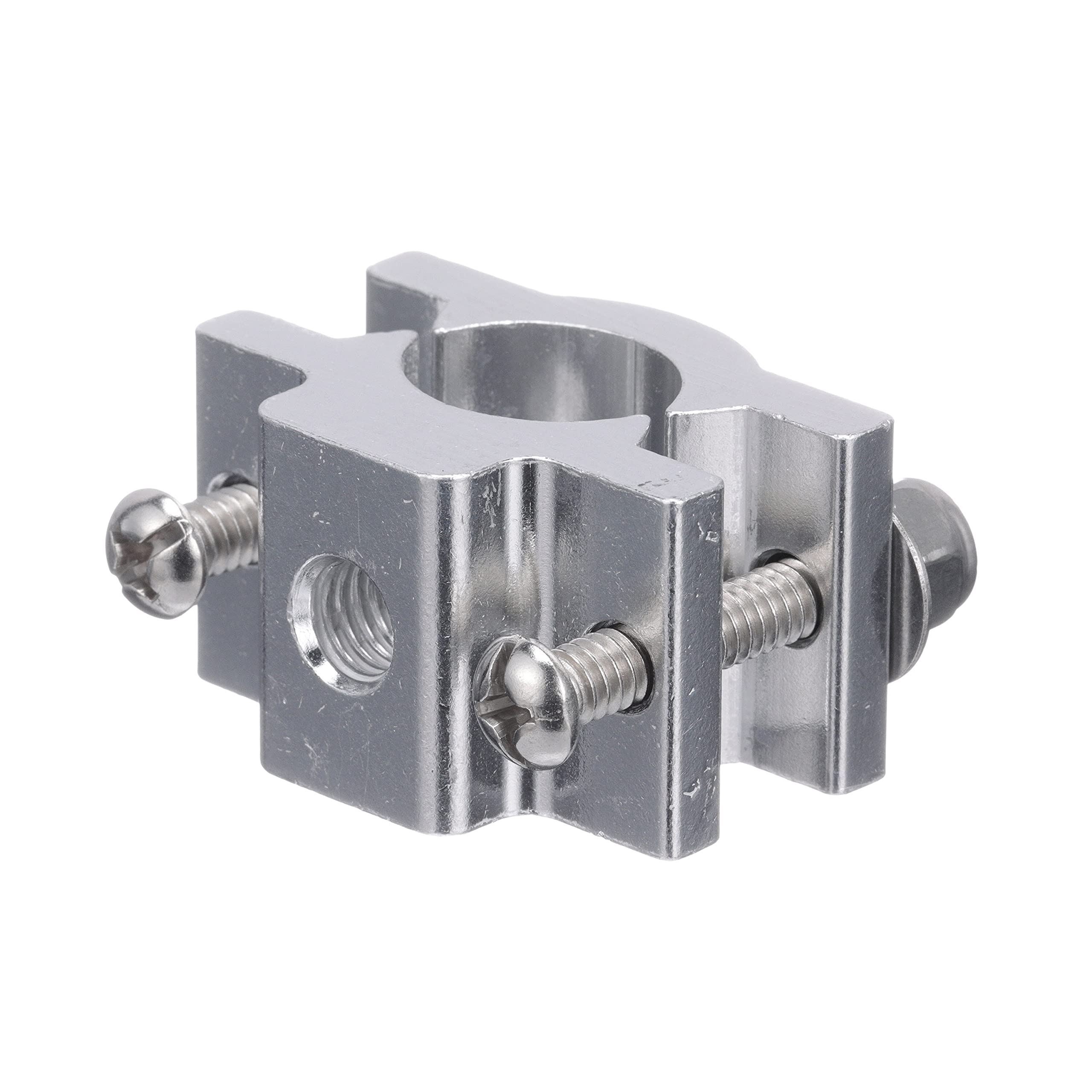 Sure-Grip Attwood 5074-3 Rod Holder Mounting Base — Clamp-On Rail Base, Fits Round Rail Up to 7/8-In. Diameter, Extruded Aluminum