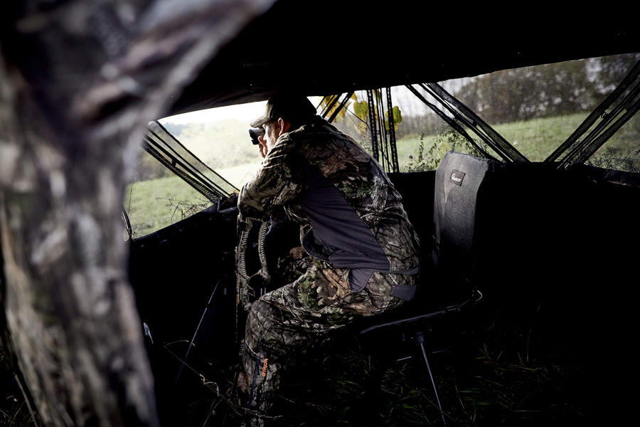 Ameristep Folding Design Portable Hunting Lightweight Heavy-Duty 360 Silent Swivel Blind Chair, Black