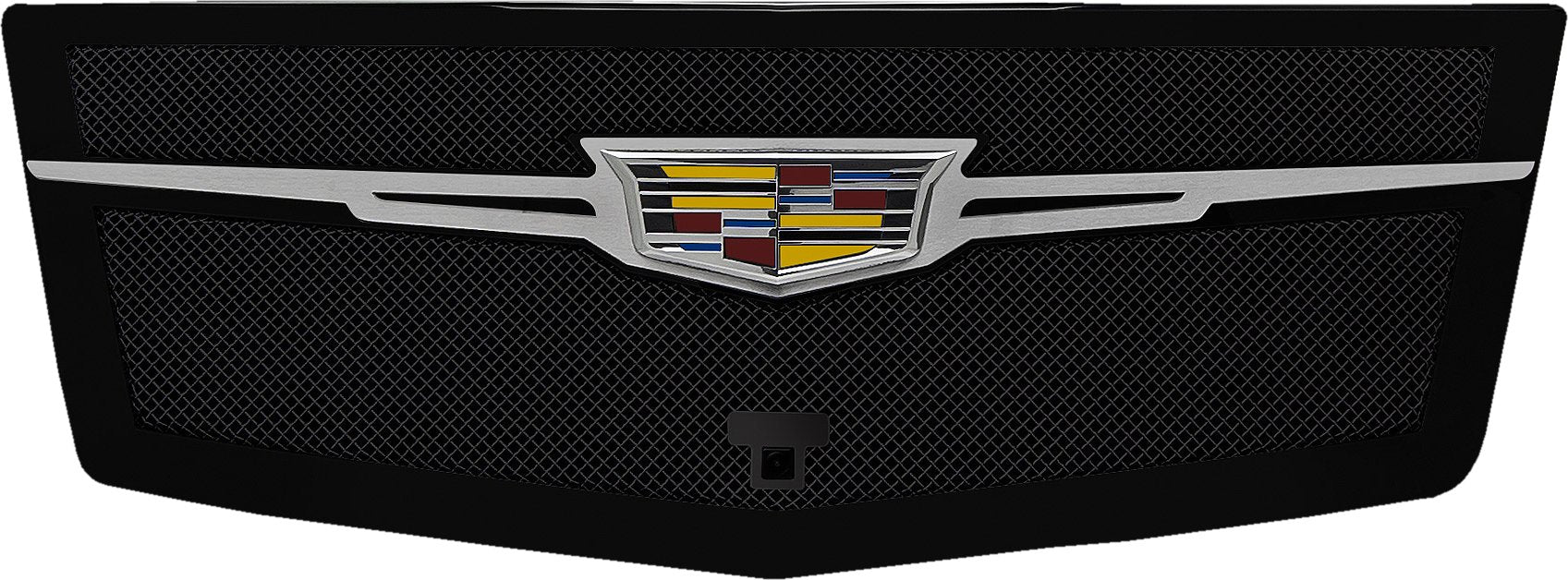 Upper Class Series Main Grille T-Rex Grilles 2015i-2020 Escalade, Black with Chrome Plated Center Trim Piece, 1 Pc, Replacement, Fits Vehicles with Camera - PN #51191