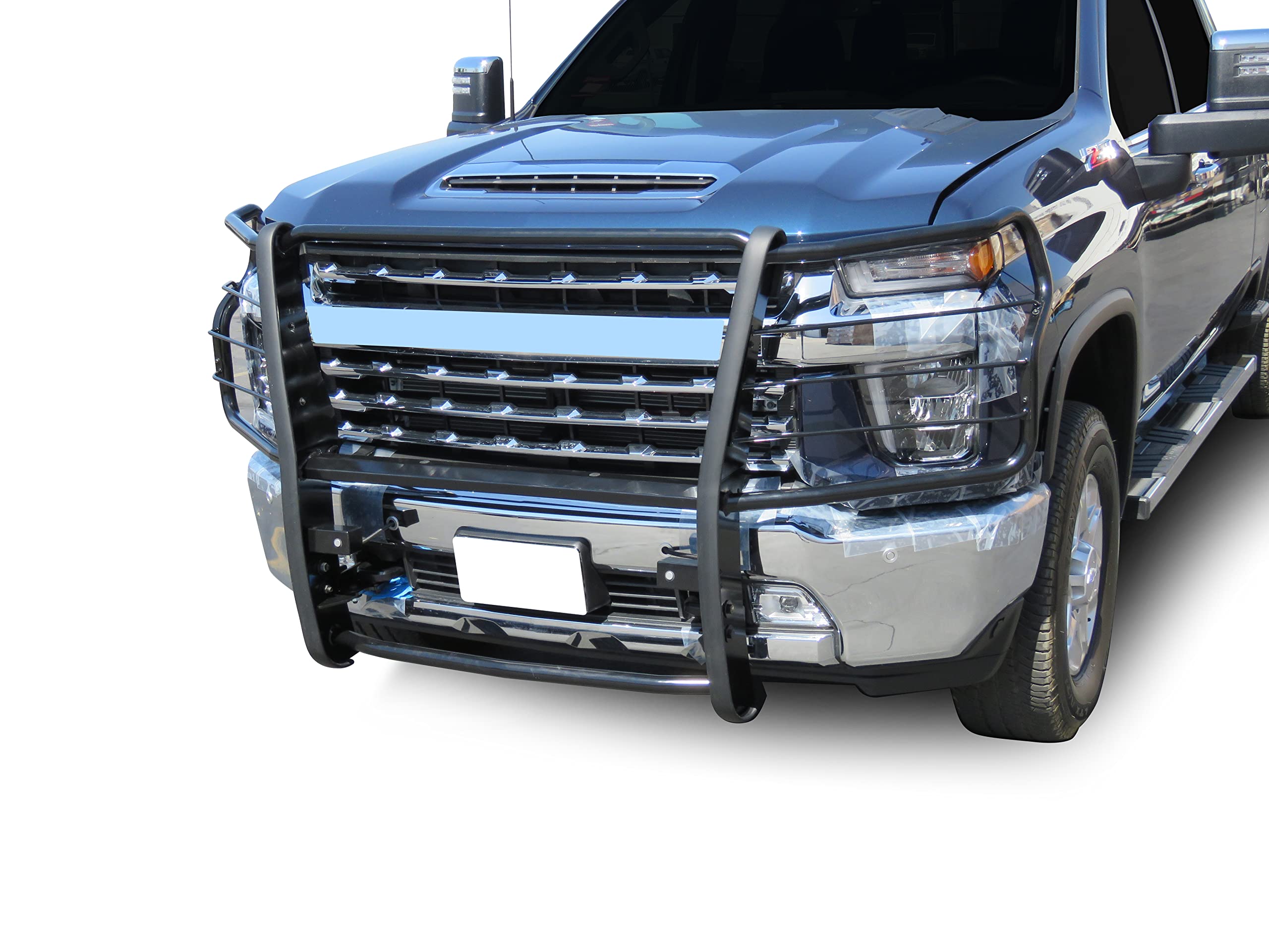Off Road Black Horse Grille Guard Modular Black Compatible with 2020-2023 Chevrolet Silverado 3500 HD|2020-2023 Chevrolet Silverado 2500 HD-17GT30MA