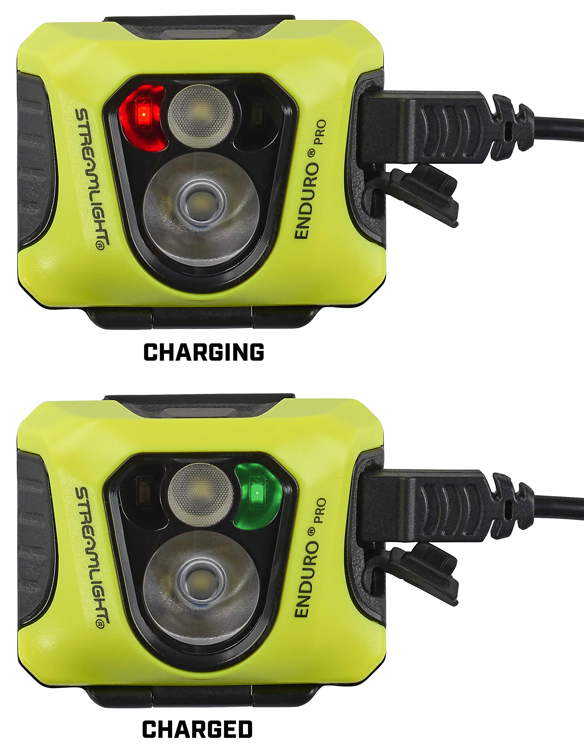 Enduro Pro USB Streamlight 61435 200-Lumen 2080-Candela Ultra-Light LED Rechargeable Headlamp with Spot & Flood Beams, Elastic Head Strap, and USB Cable, Yellow