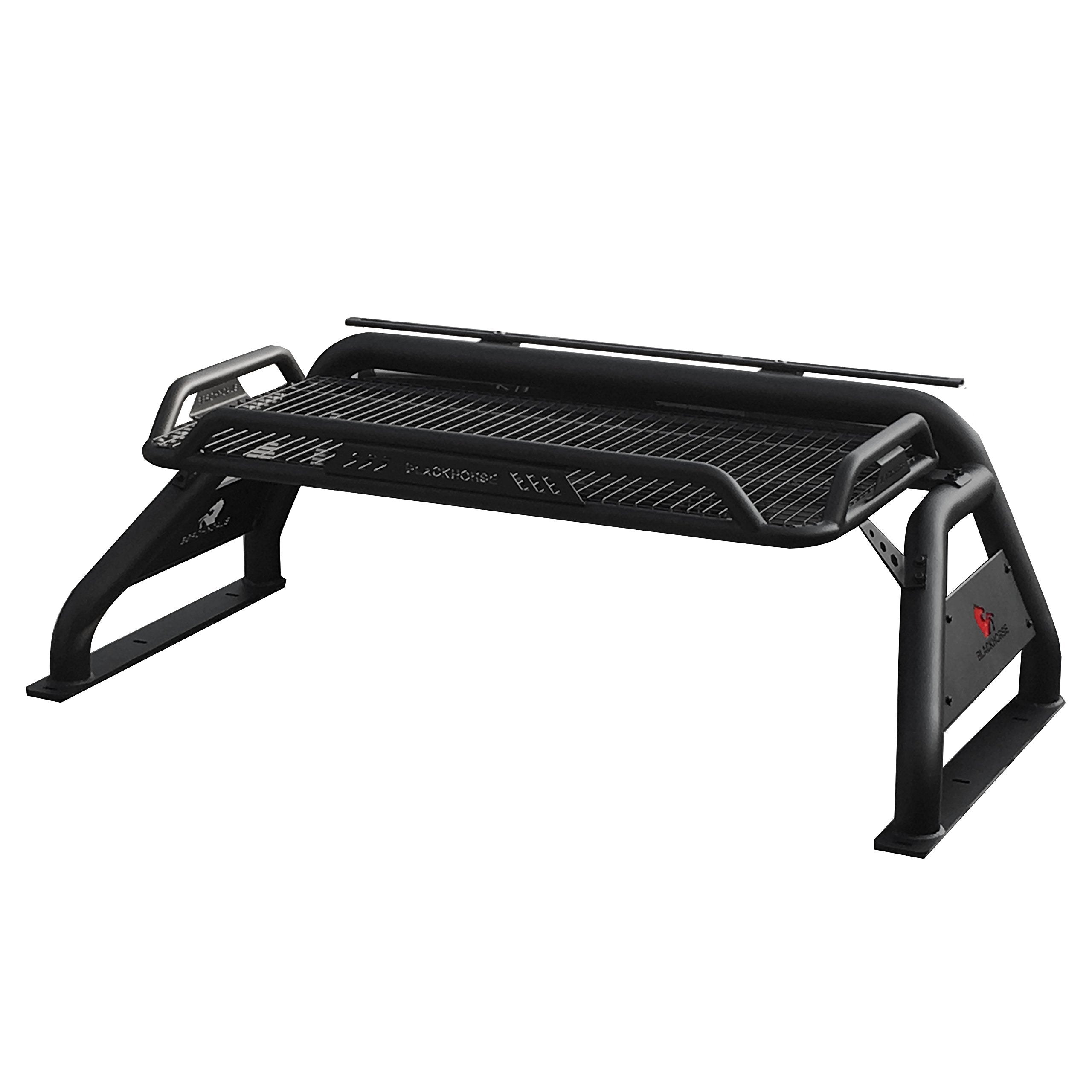 ATLAS Black Horse Roll Bar Compatible with 17-24 Titan/XD|11-24 Ram 2500/3500|19-24 Ram 1500|00-24 Ford F-150|01-06 Silverado/Sierra 3500|07-24 Silverado 3500 HD|07-24 Tundra-RB-BA1B