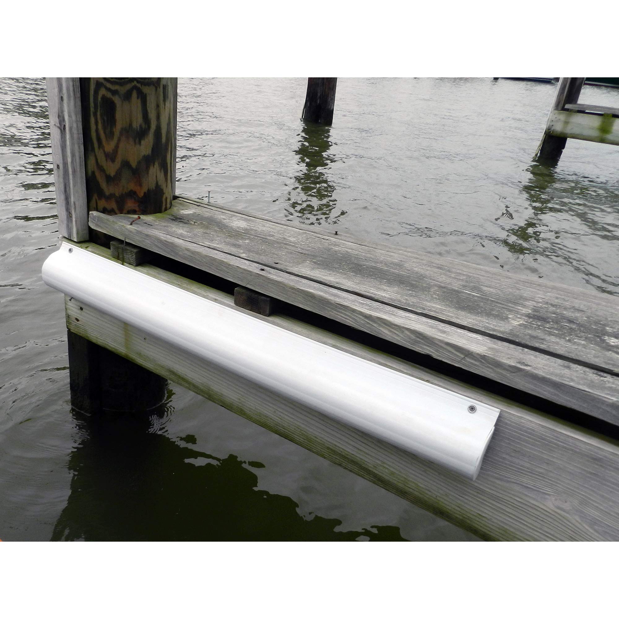 PVC Piling Bumper Dock Edge + Inc. (White, 6-Feet)