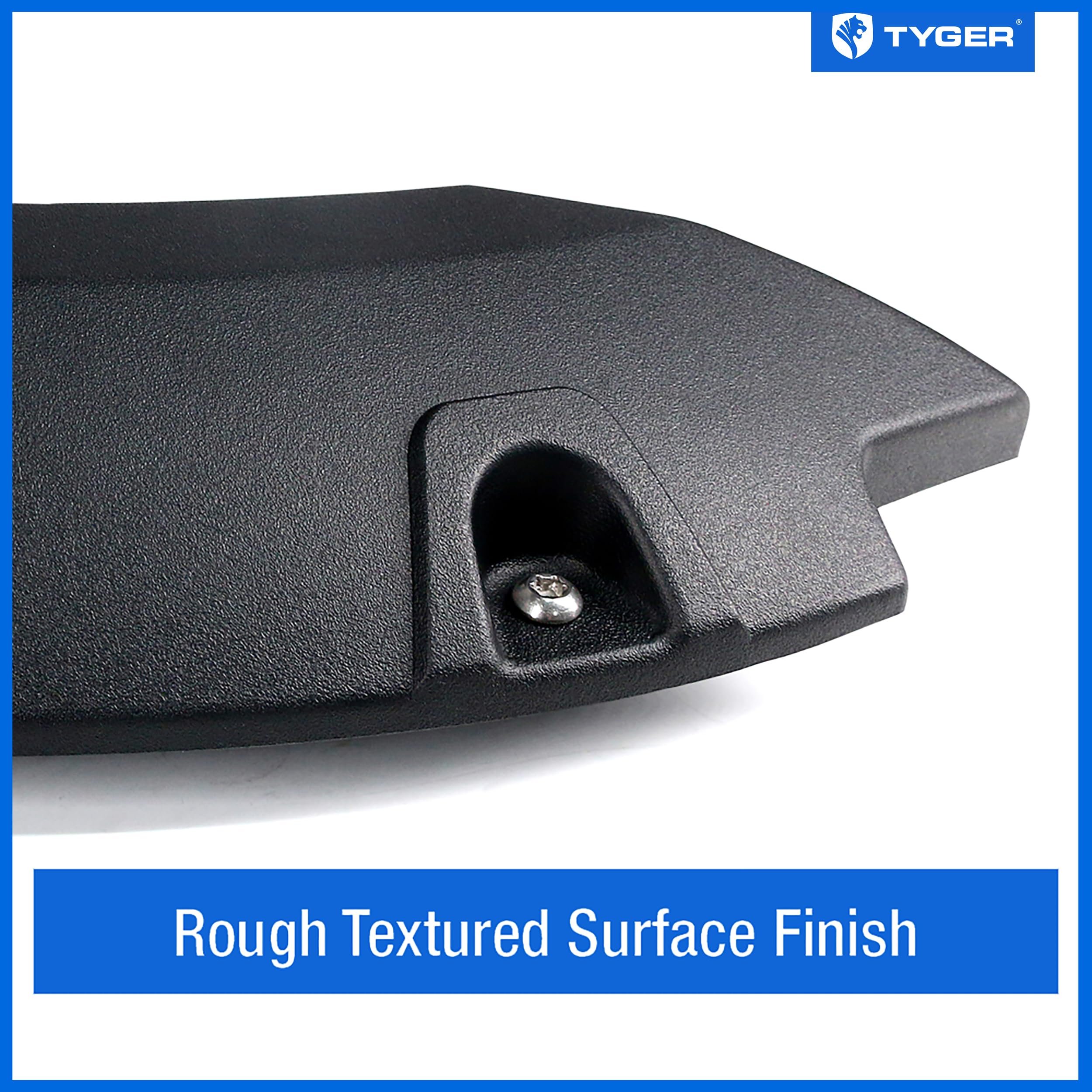 Tyger Auto Fender Flare Compatible with 2004-2008 F-150 Ford (Exclude Heritage); 2006-2008 Lincoln Mark LT Fleetside, Rough Textured Black Bolt-Riveted Style 4pc | TG-FF8F4017