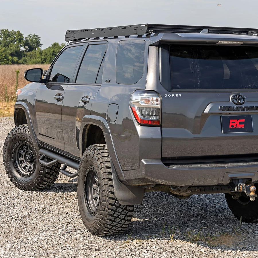 Rough Country Nerf Step Bars Non-Limited for Toyota 4Runner (2010-2024) - Rugged Full Length Nerf Bar with Side Steps, Bolt-On Install