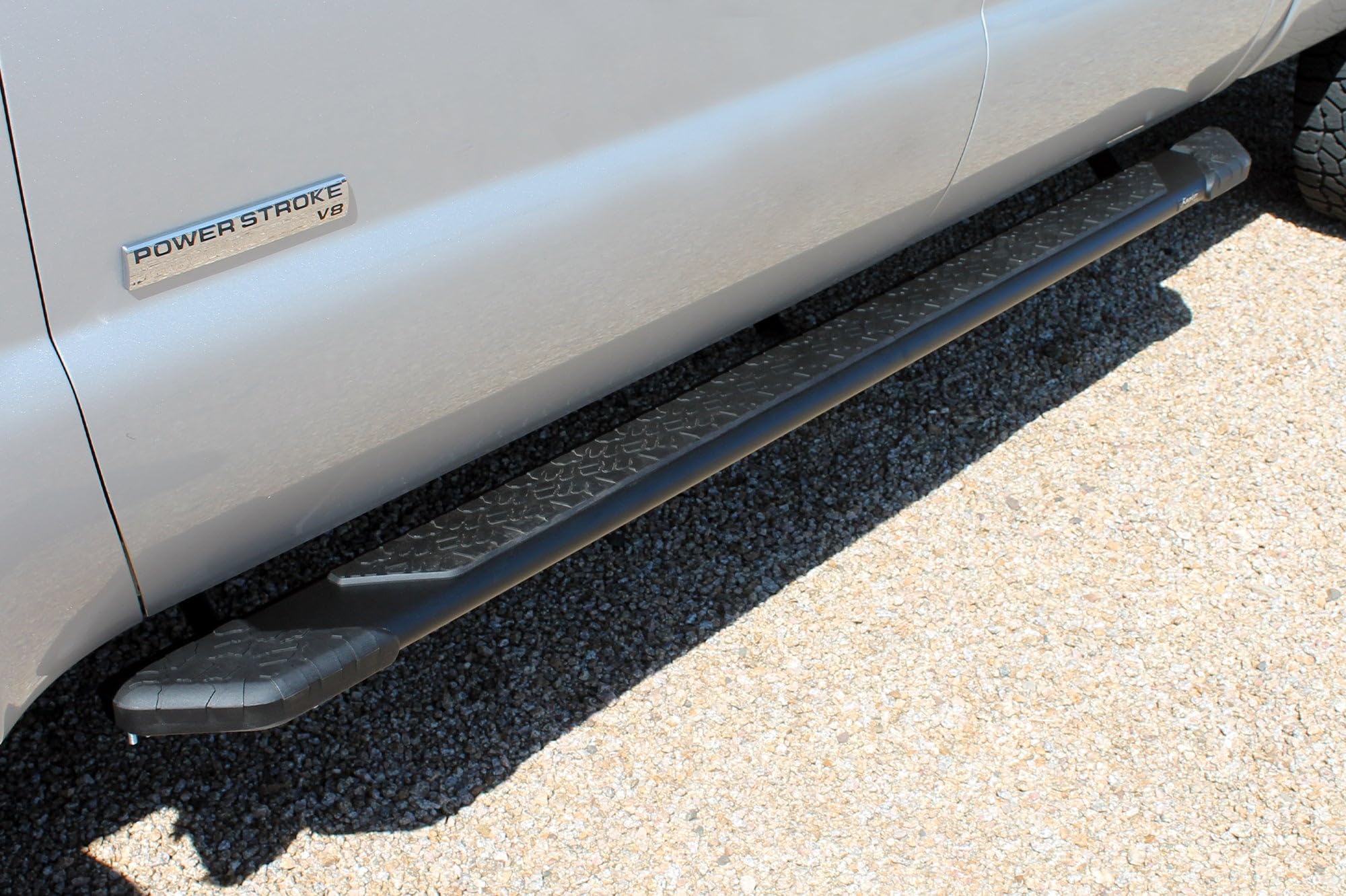 Running Boards Raptor Series Steps 5in Treadsteps Black Aluminum Compatible with 99-16 F-250/F-350 Super Duty Crew Cab
