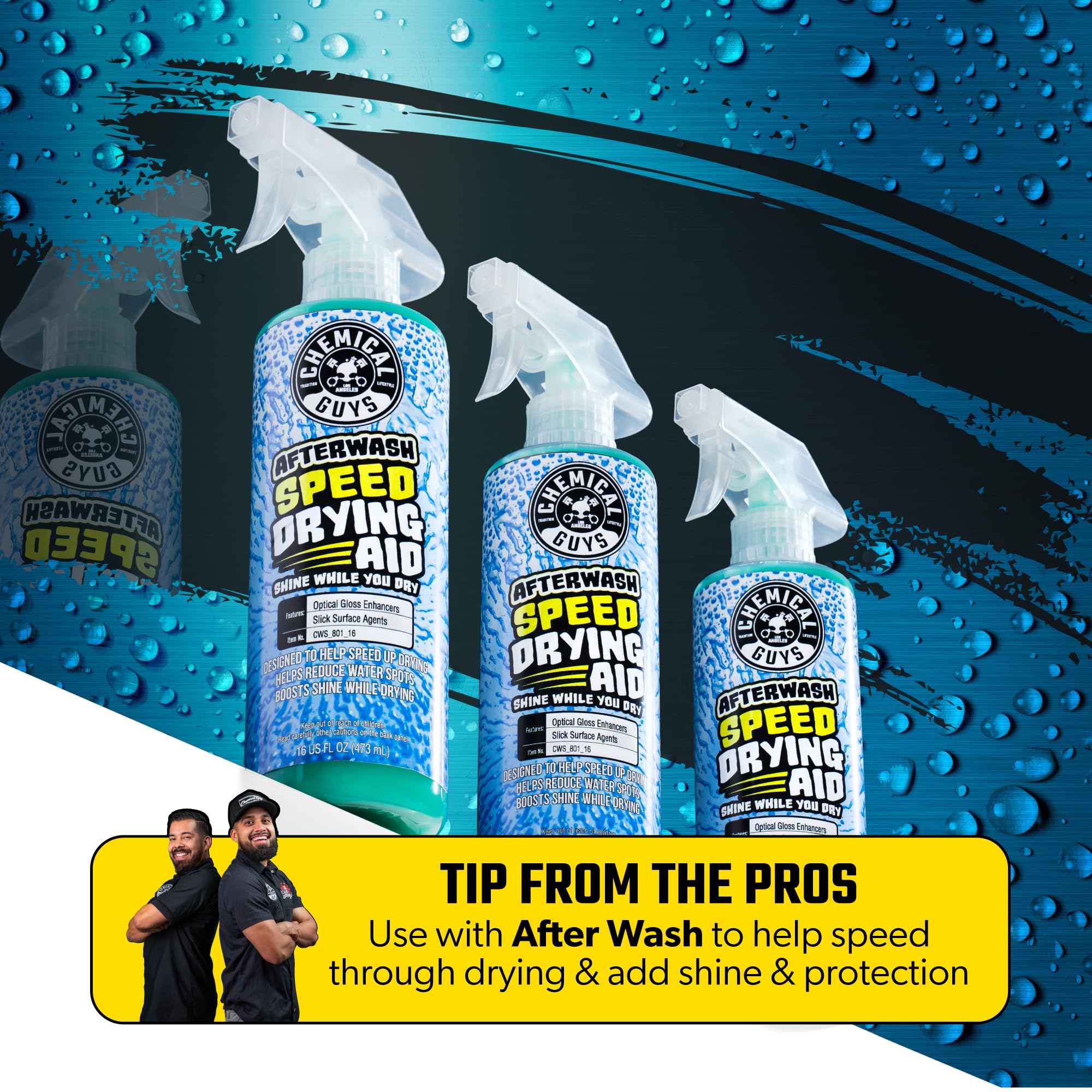 Chemical Guys After Wash Sprayable Car Wash Gloss Boosting Drying Aid - 16 oz Detailing Spray Helps Reduce Water Spots, Adds Shine, and Speeds Drying for Trucks, and Motorcycles